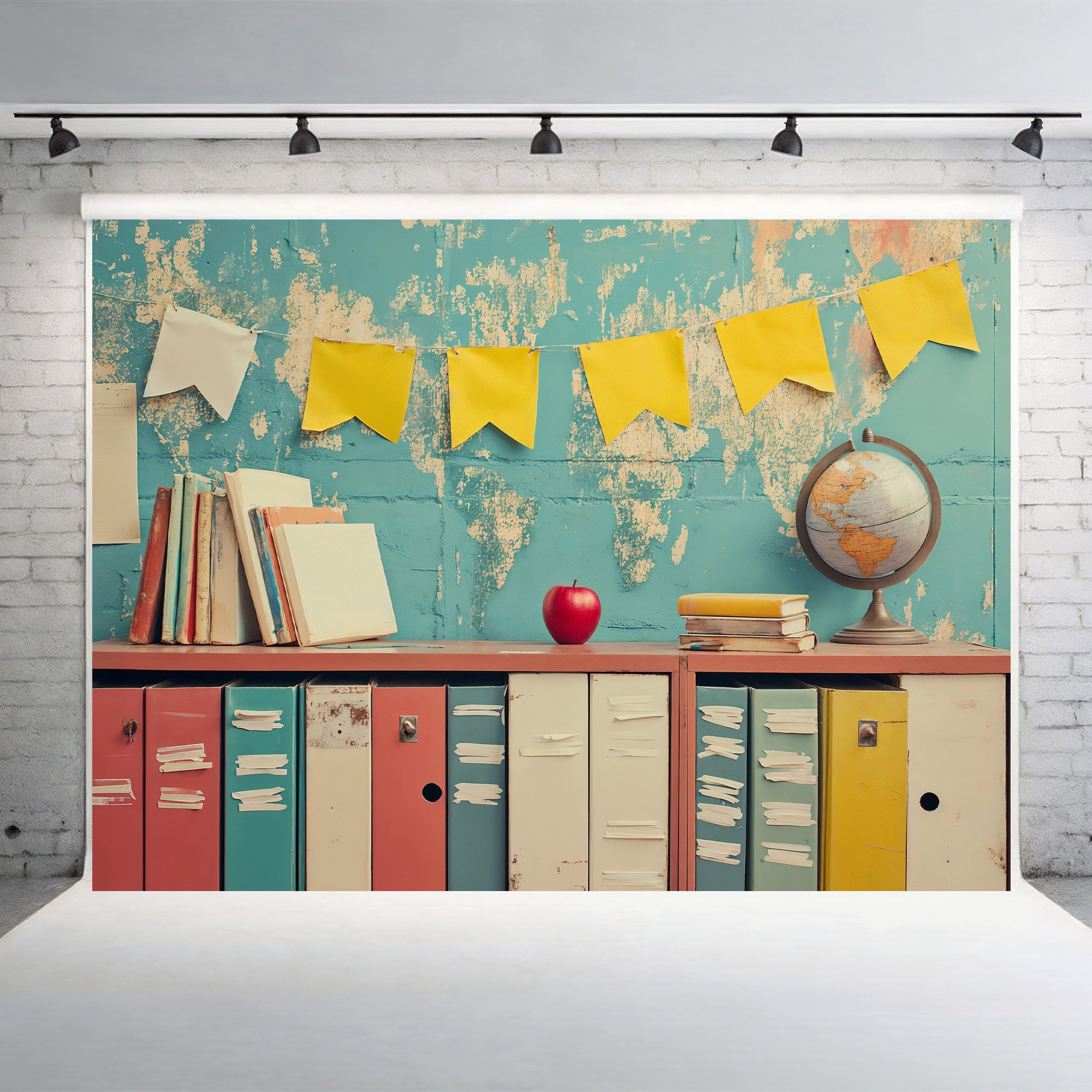 Vintage School Days Backdrop
