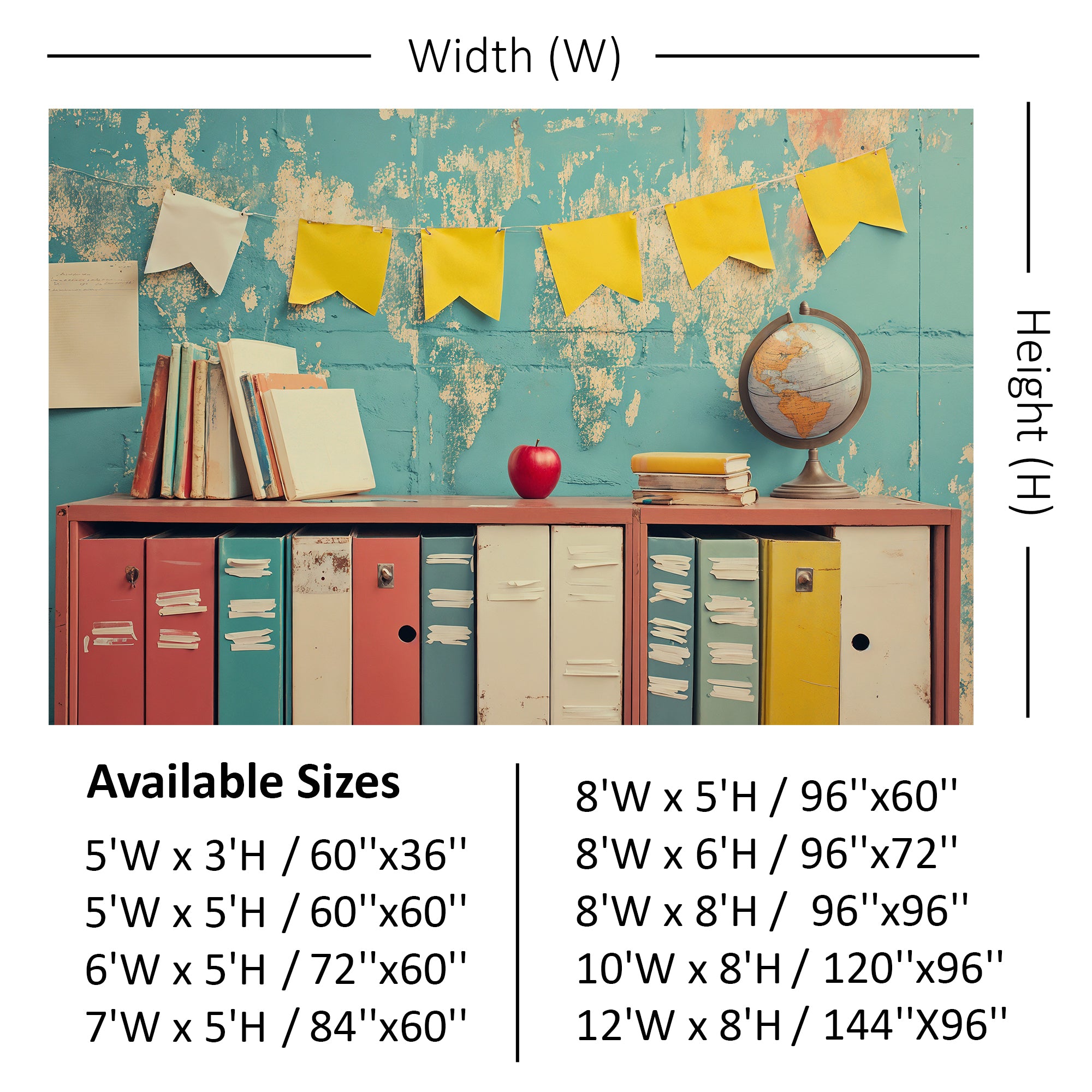 Vintage School Days Backdrop