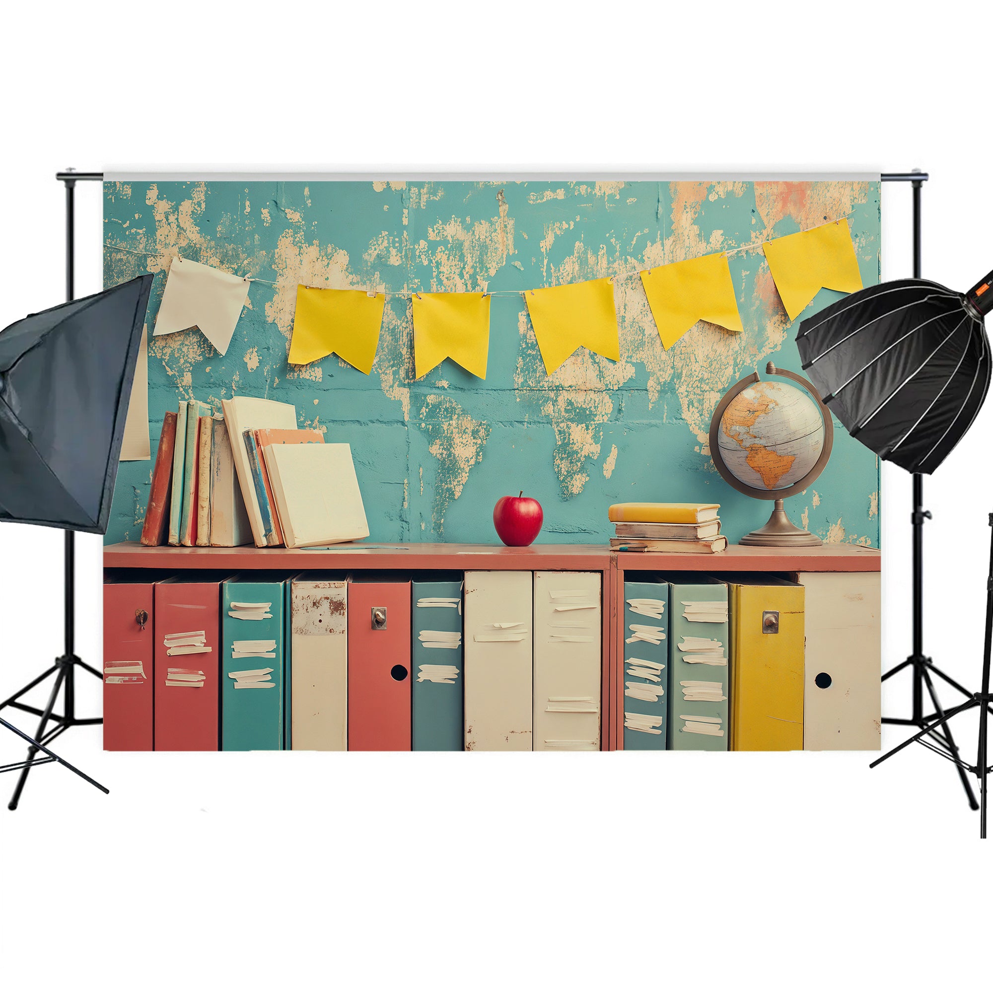Vintage School Days Backdrop