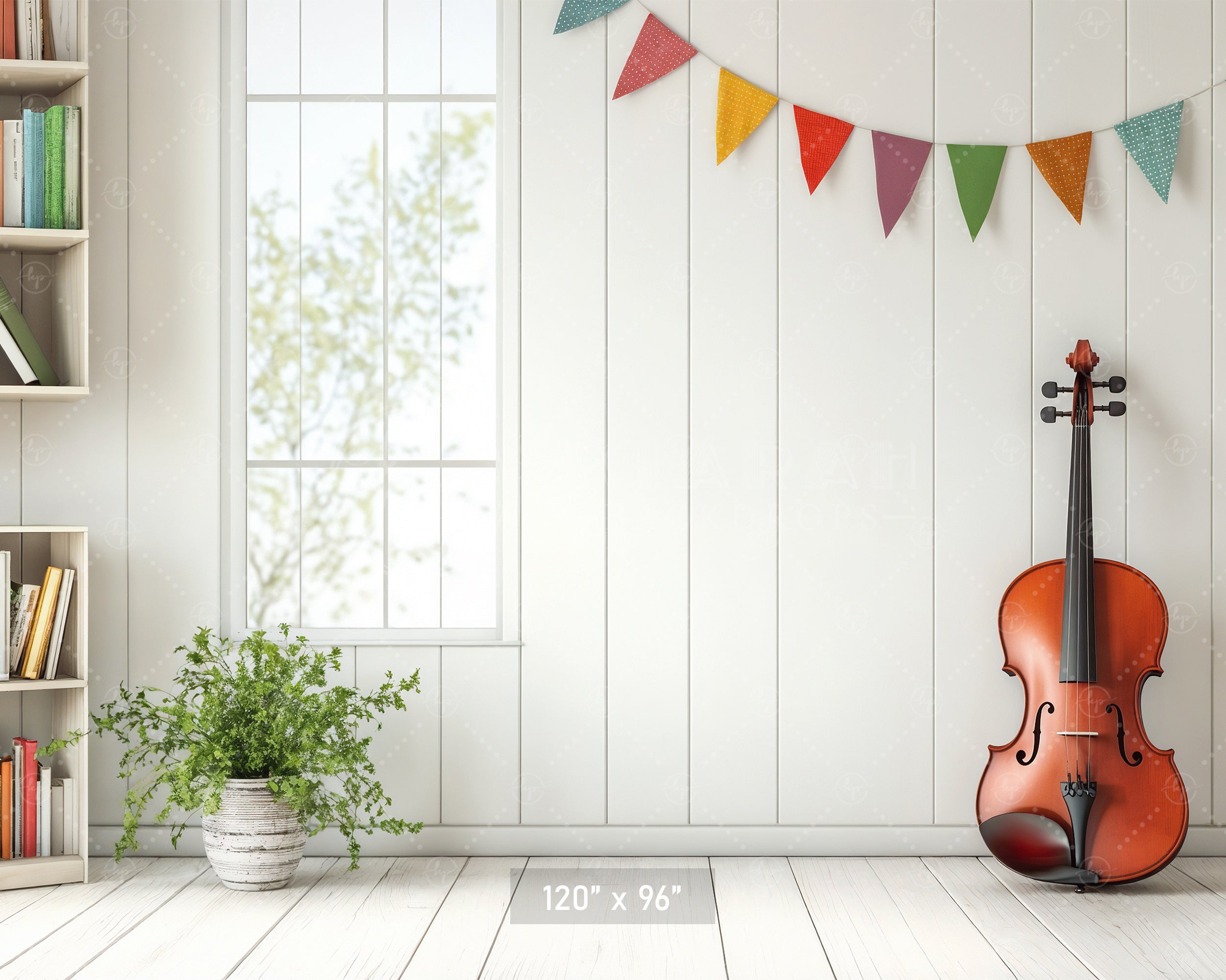 Shiplap Music Corner Backdrop