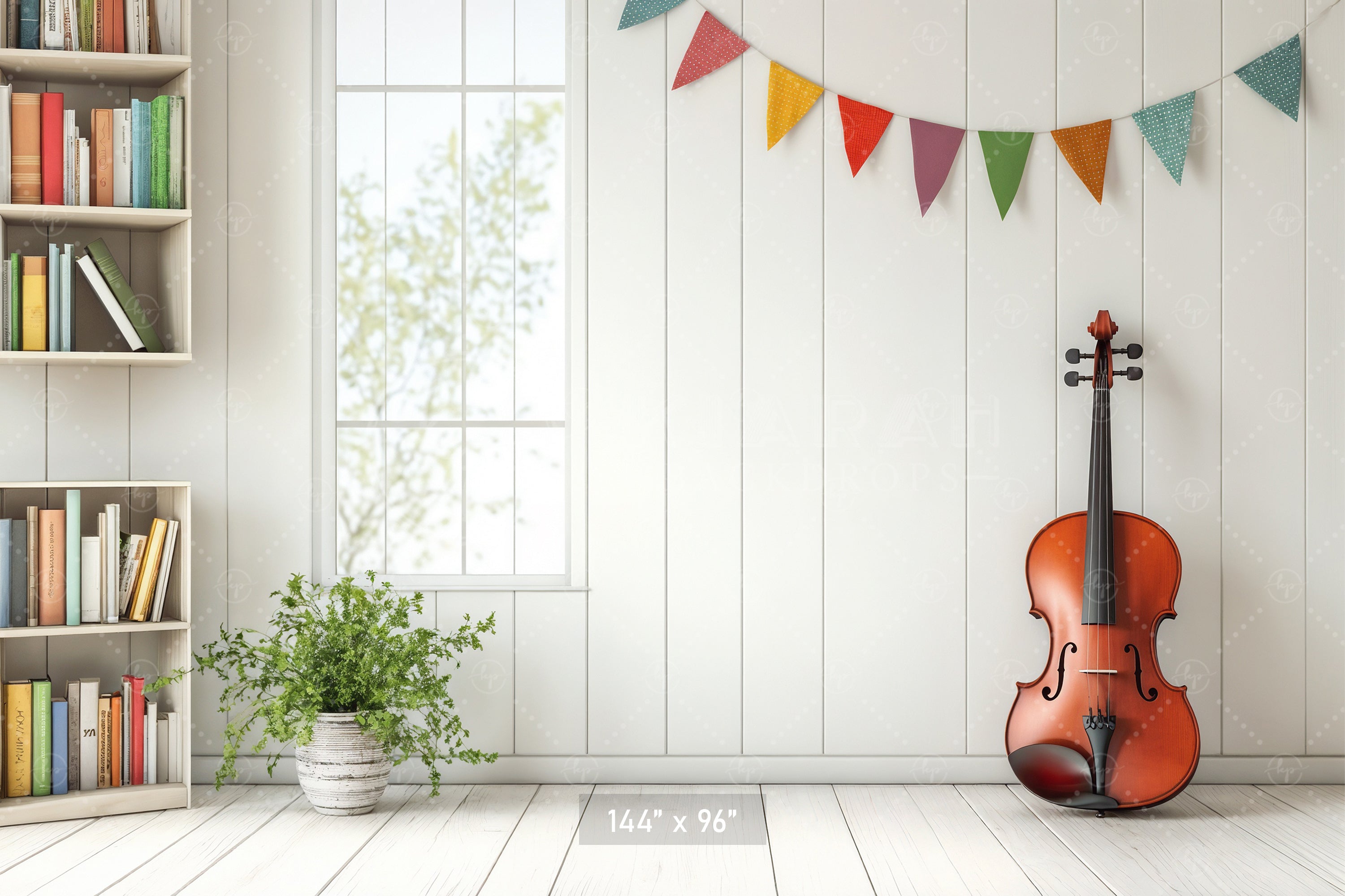 Shiplap Music Corner Backdrop