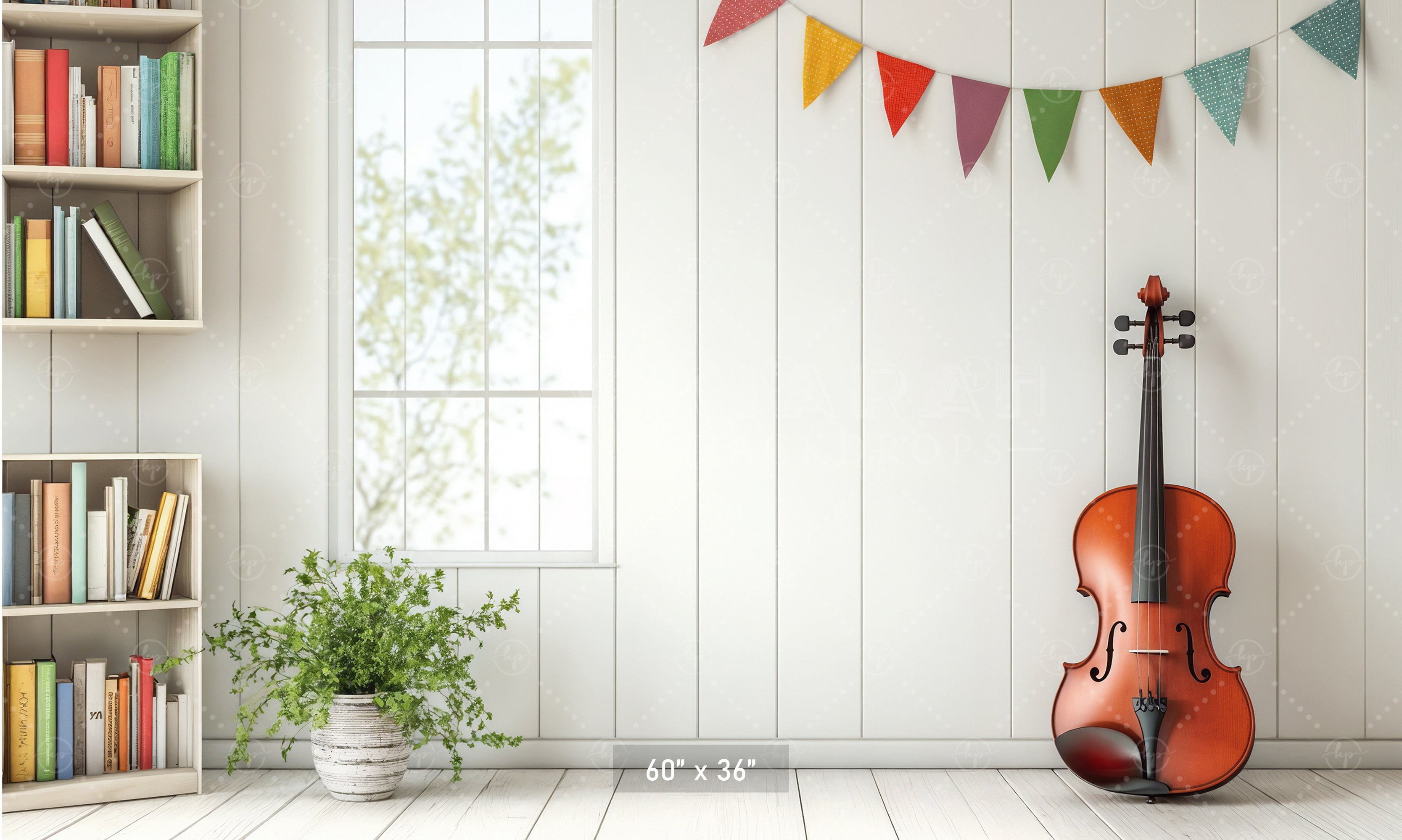 Shiplap Music Corner Backdrop