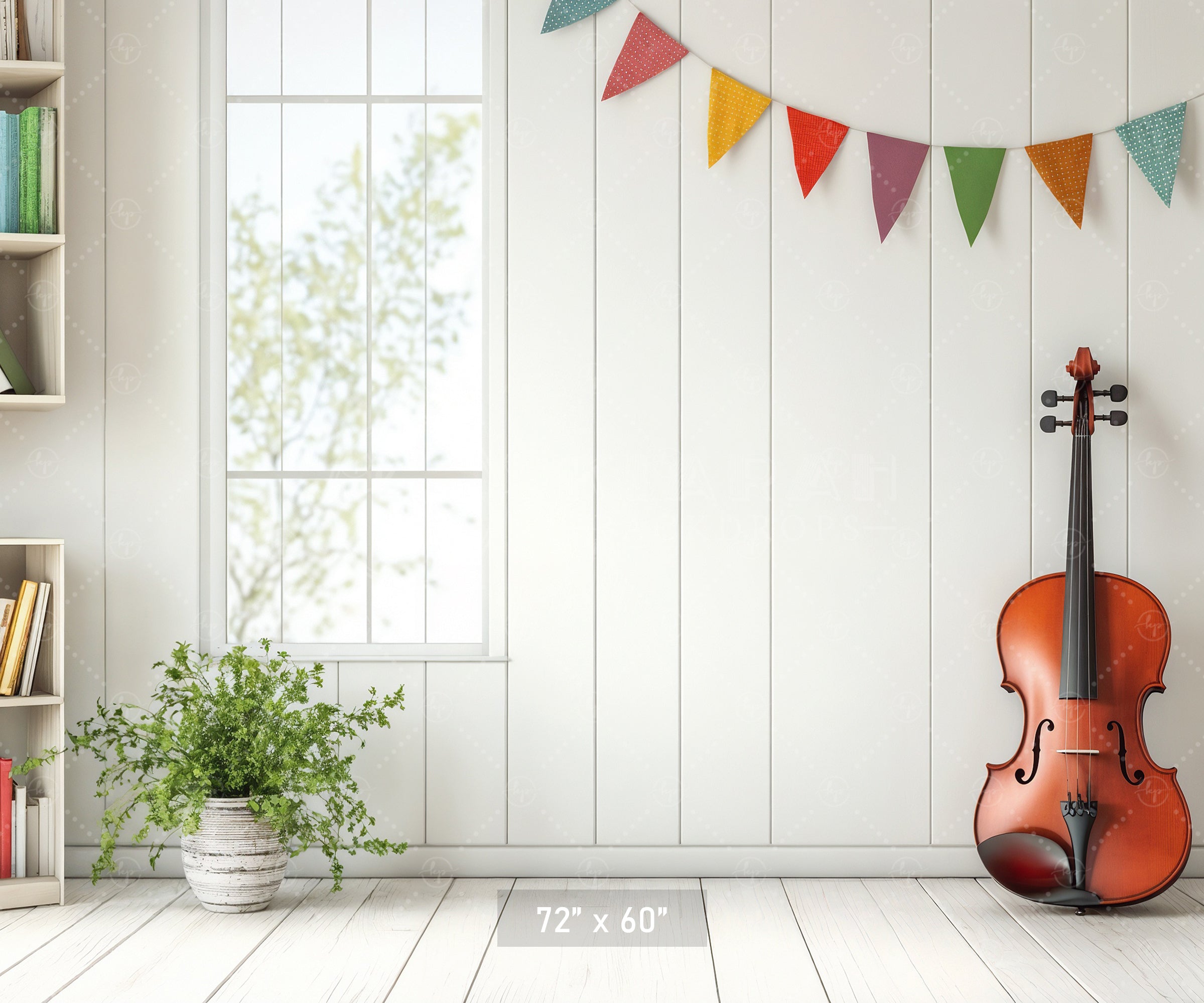 Shiplap Music Corner Backdrop