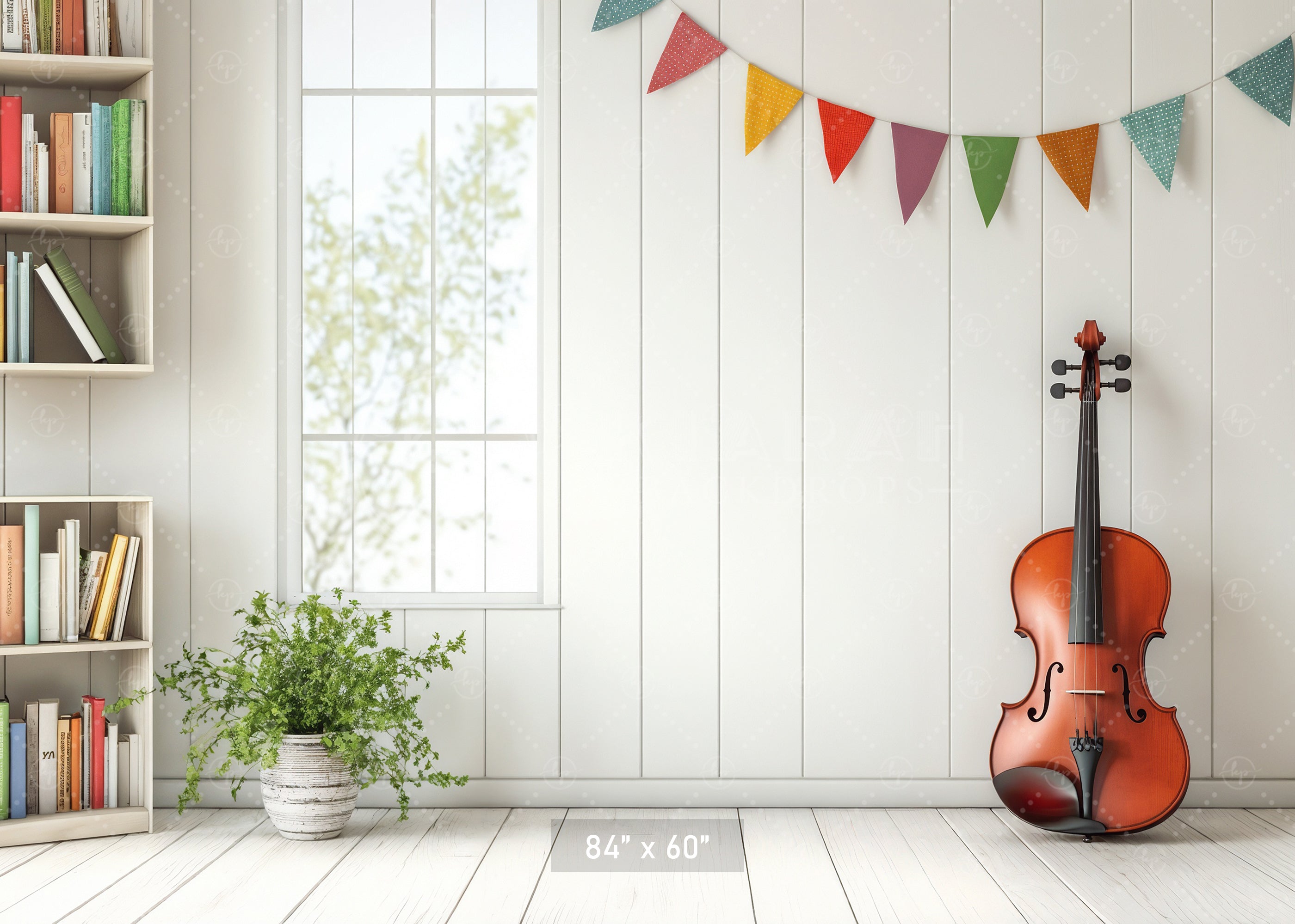 Shiplap Music Corner Backdrop