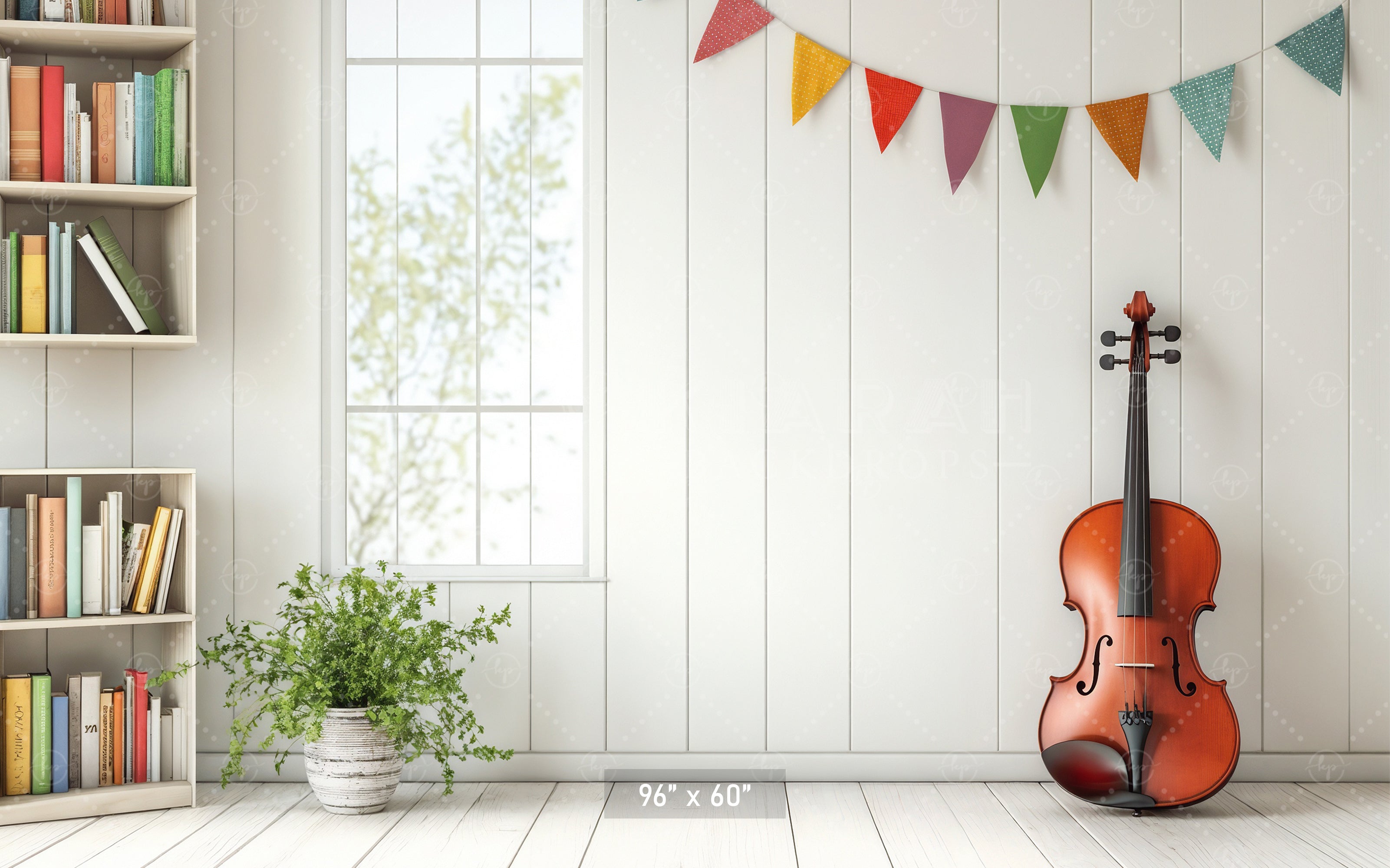 Shiplap Music Corner Backdrop