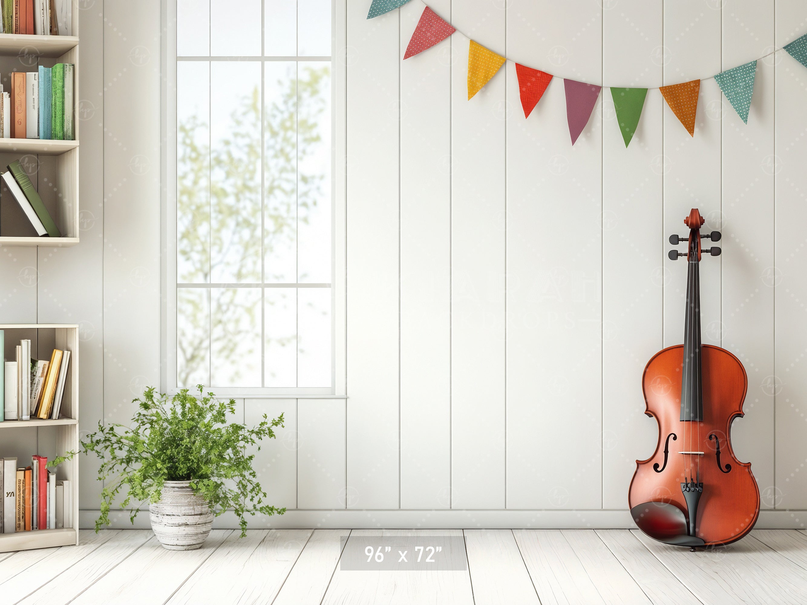 Shiplap Music Corner Backdrop