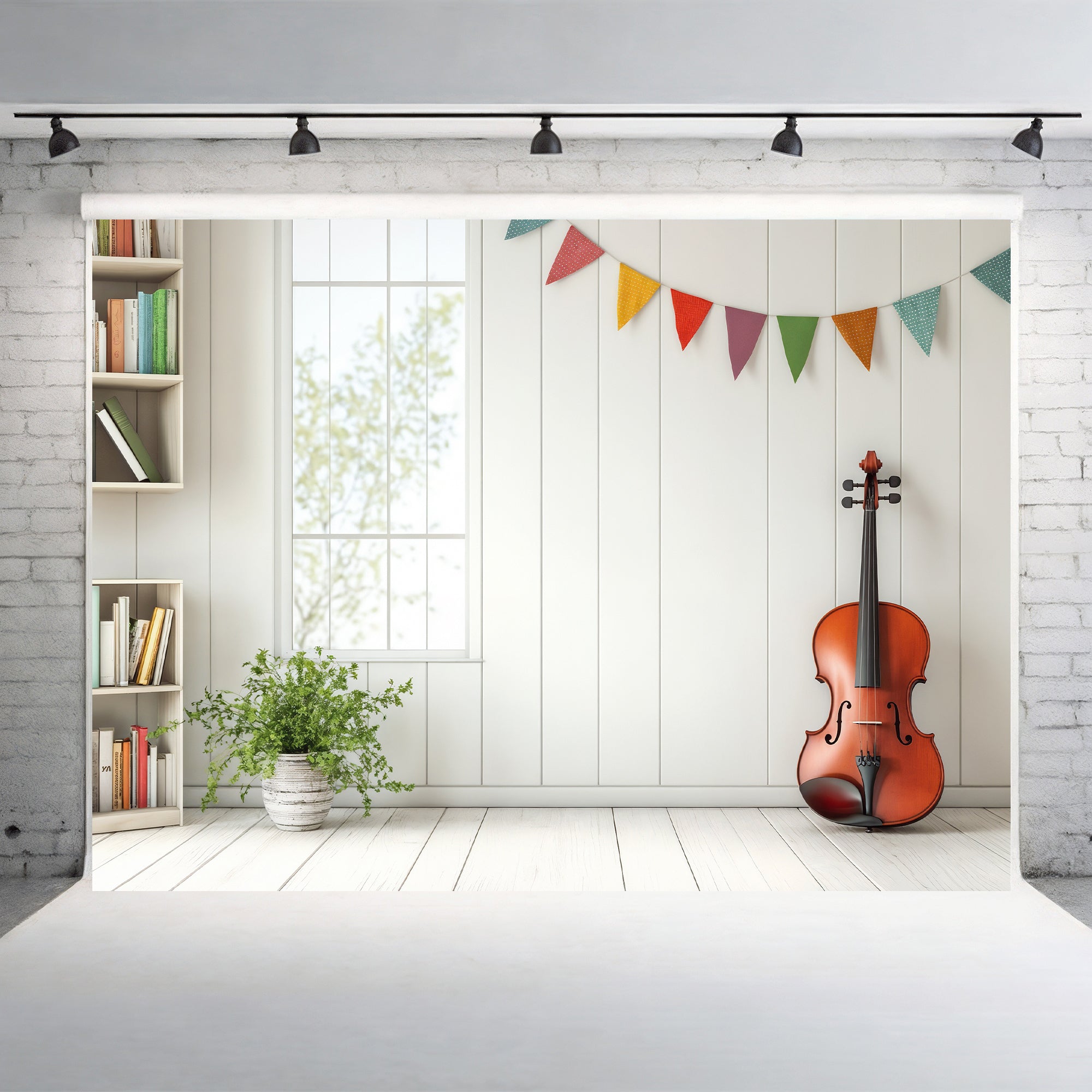 Shiplap Music Corner Backdrop