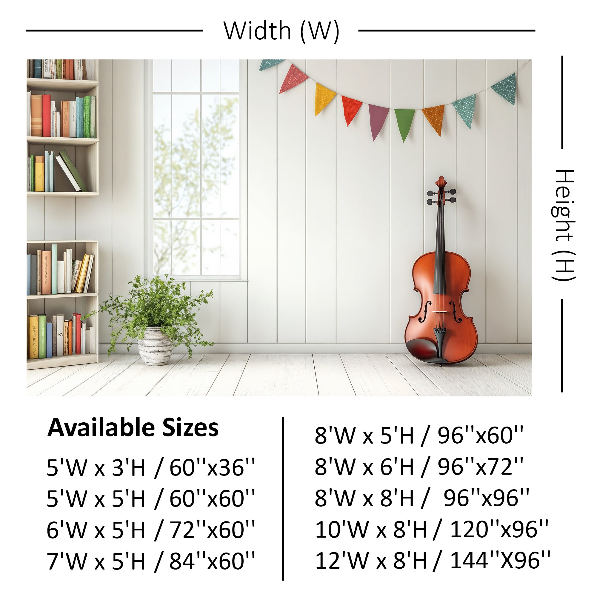 Shiplap Music Corner Backdrop