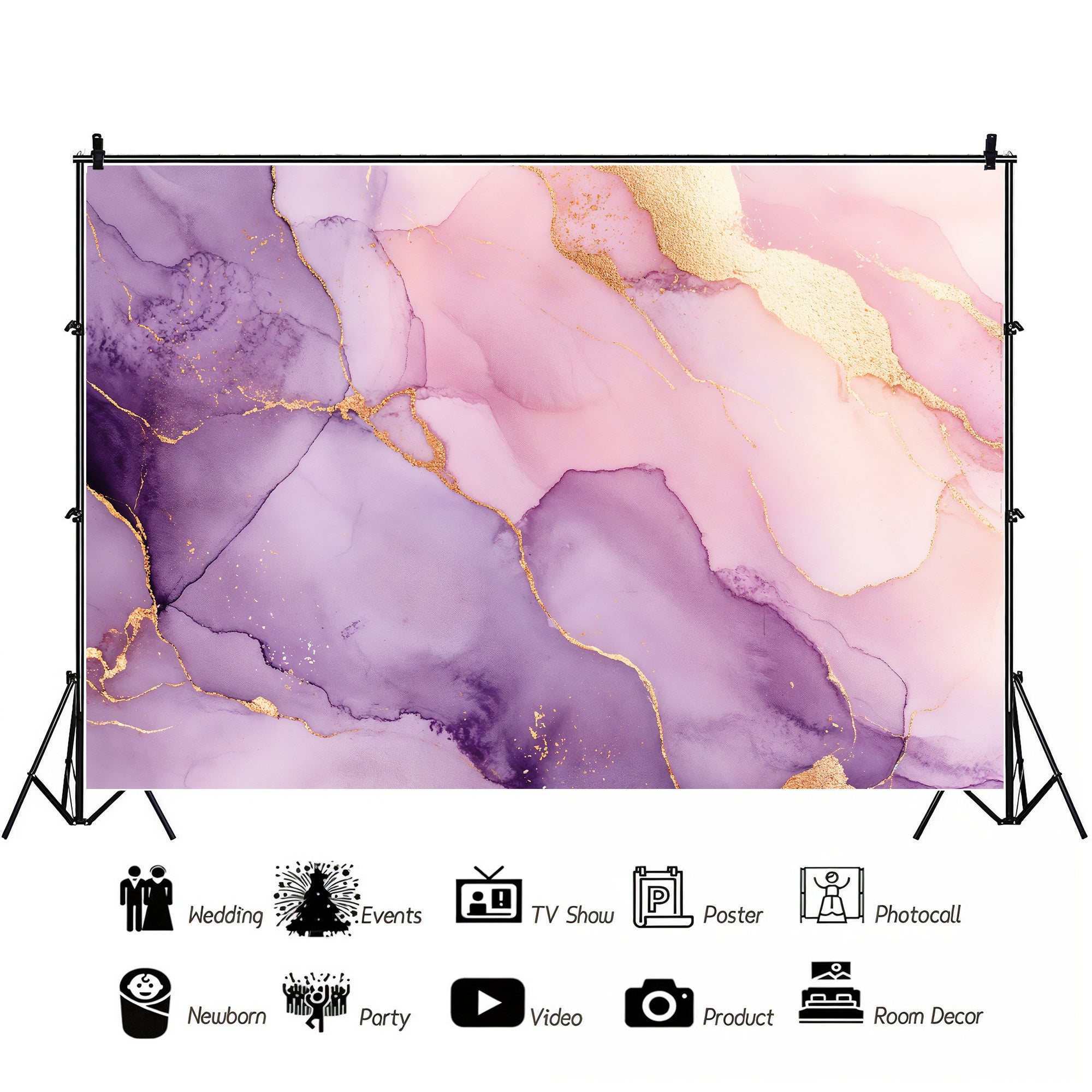 Pink & Purple Agate Ink Backdrop