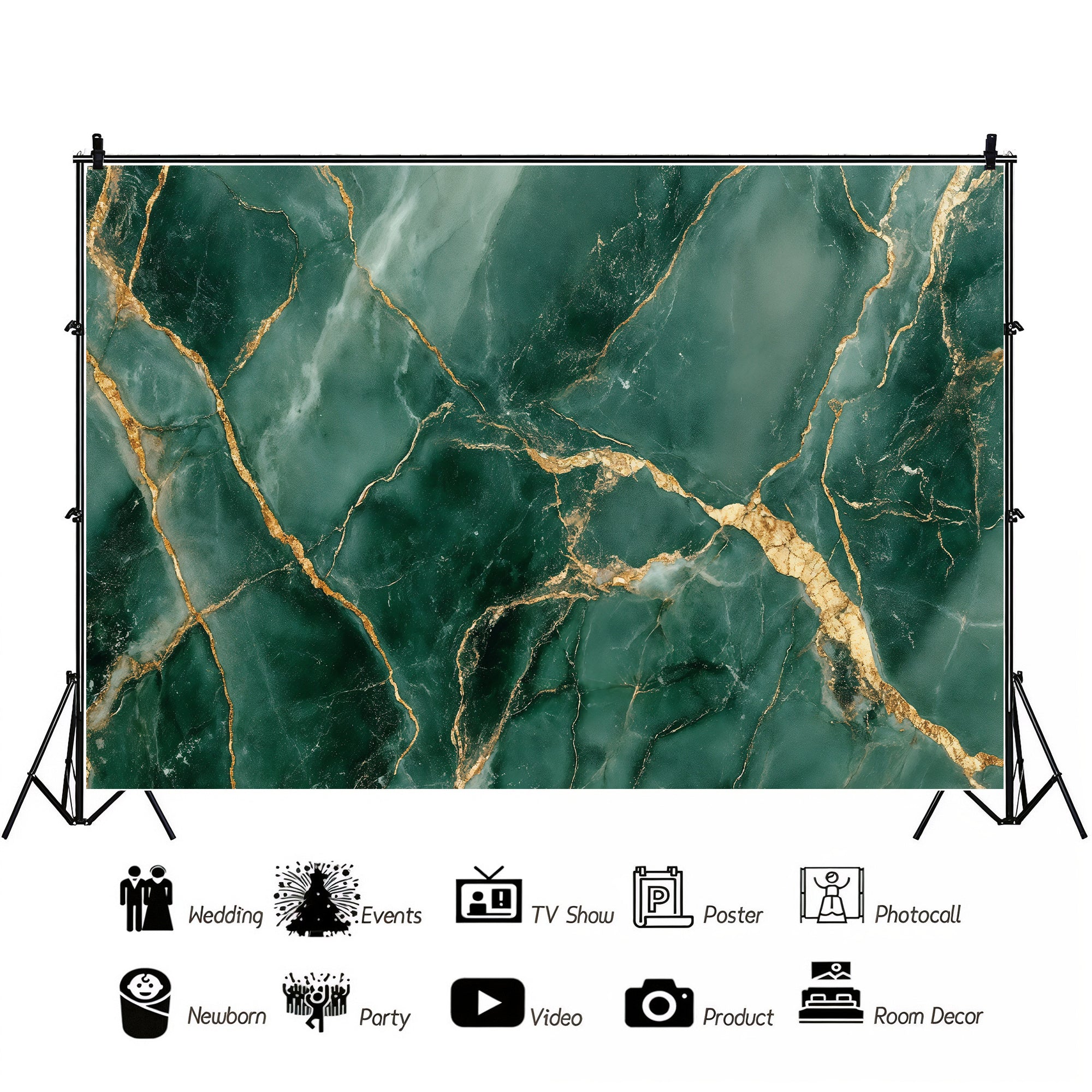 Amethyst & Rose Gold Flow Backdrop