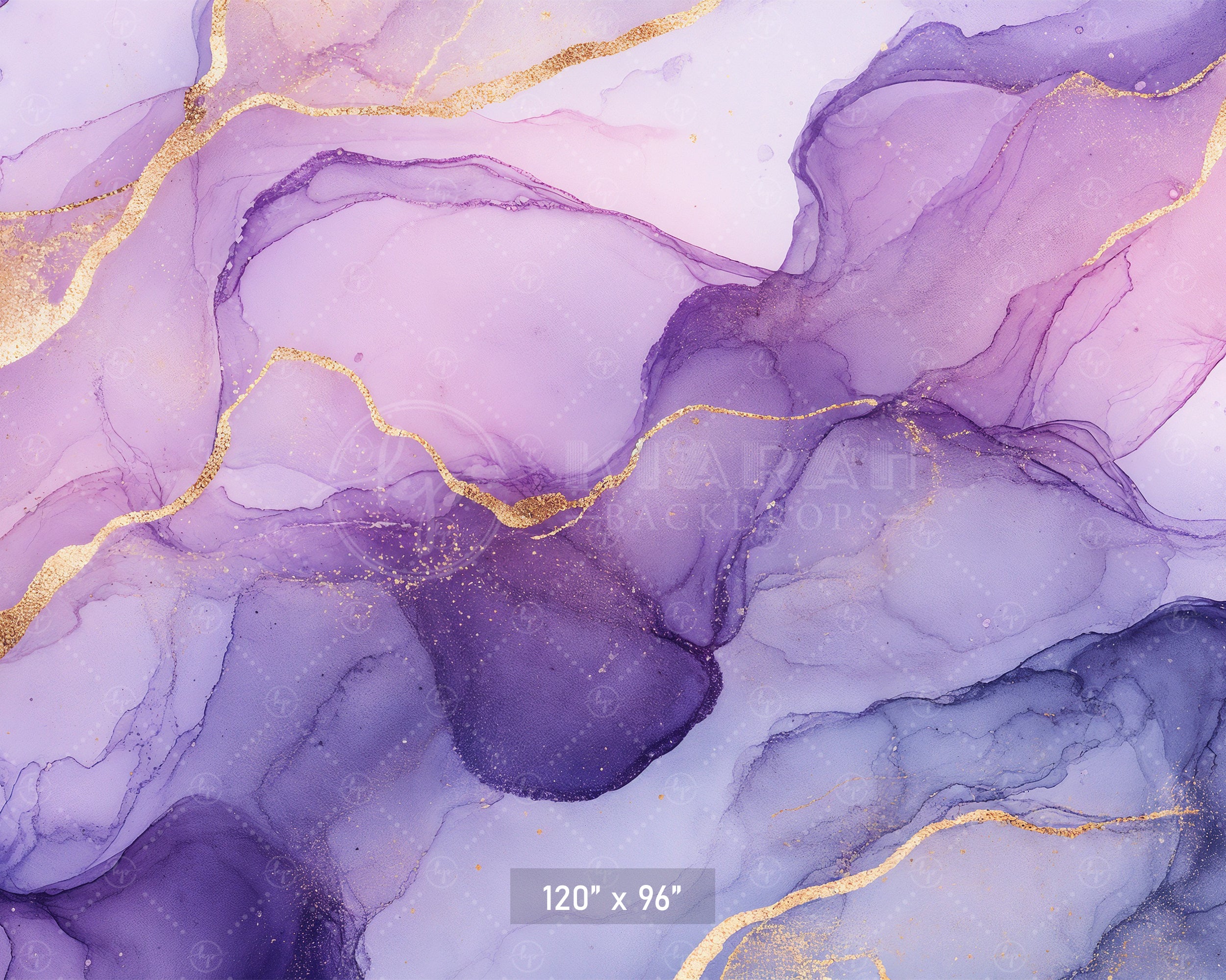 Amethyst & Rose Gold Flow Backdrop