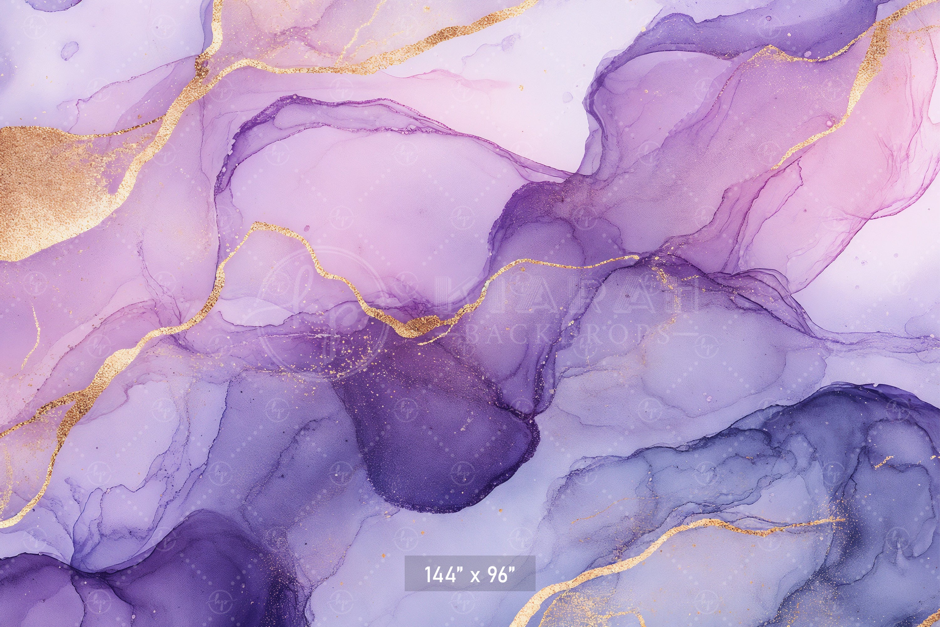 Amethyst & Rose Gold Flow Backdrop