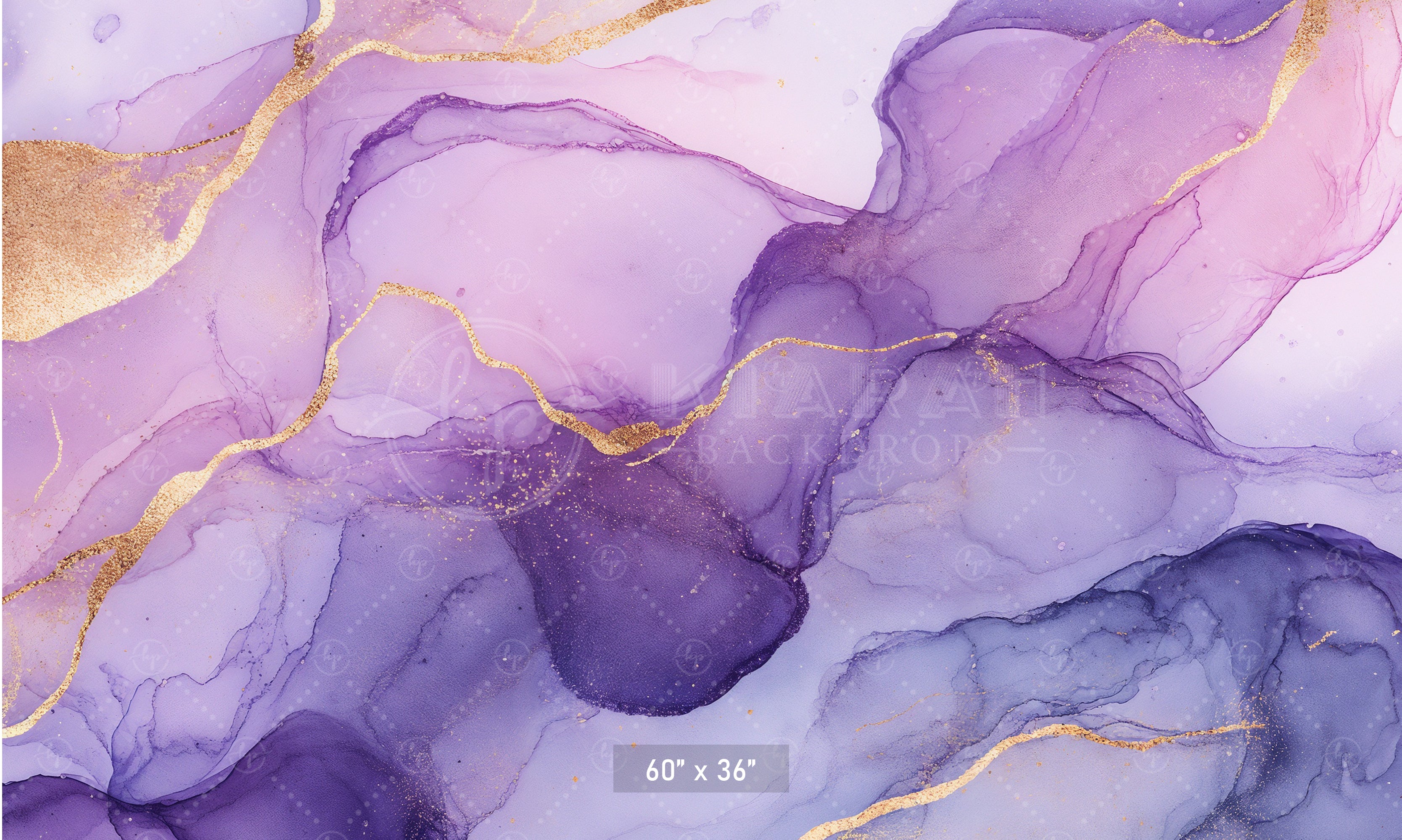 Amethyst & Rose Gold Flow Backdrop