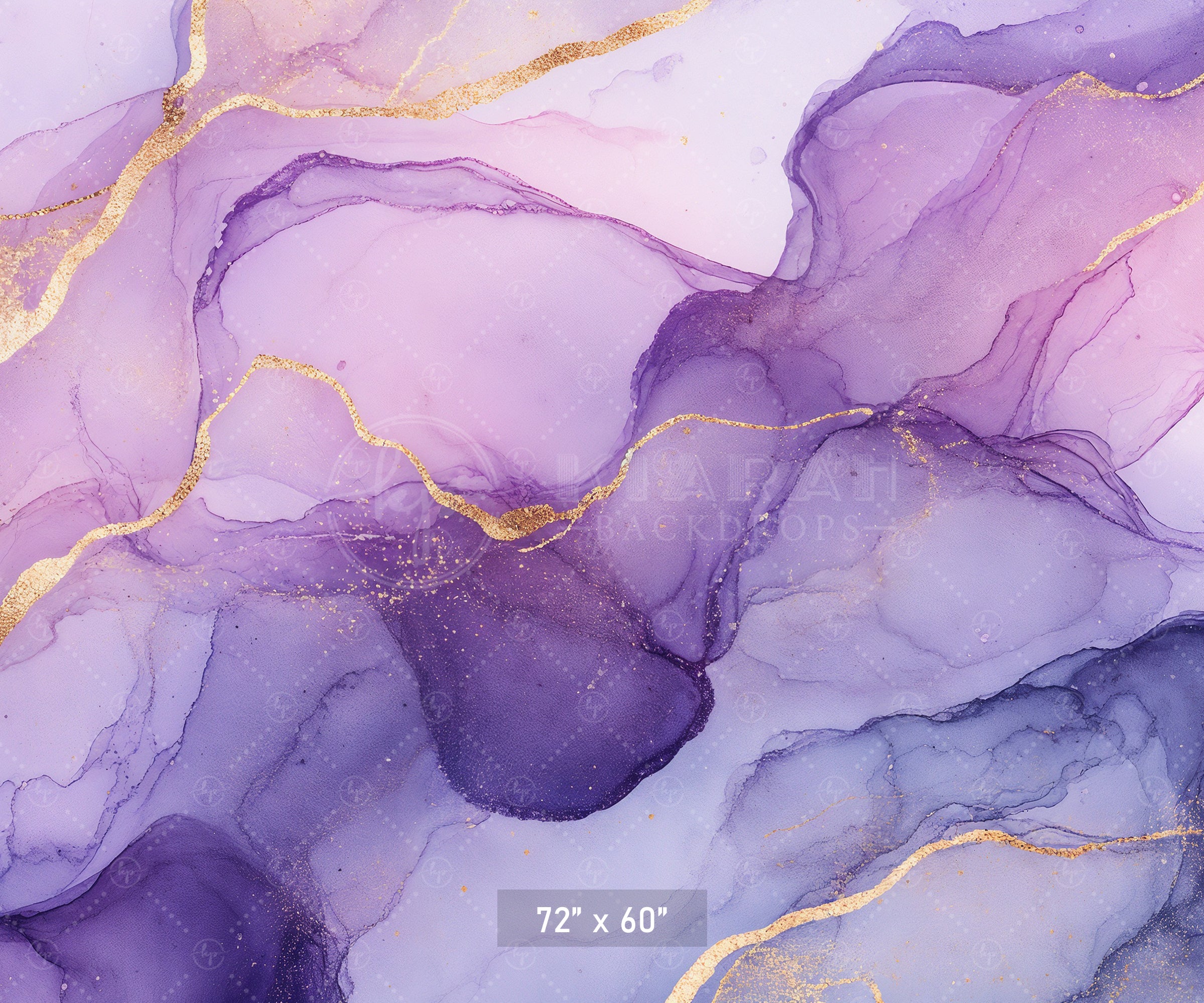 Amethyst & Rose Gold Flow Backdrop