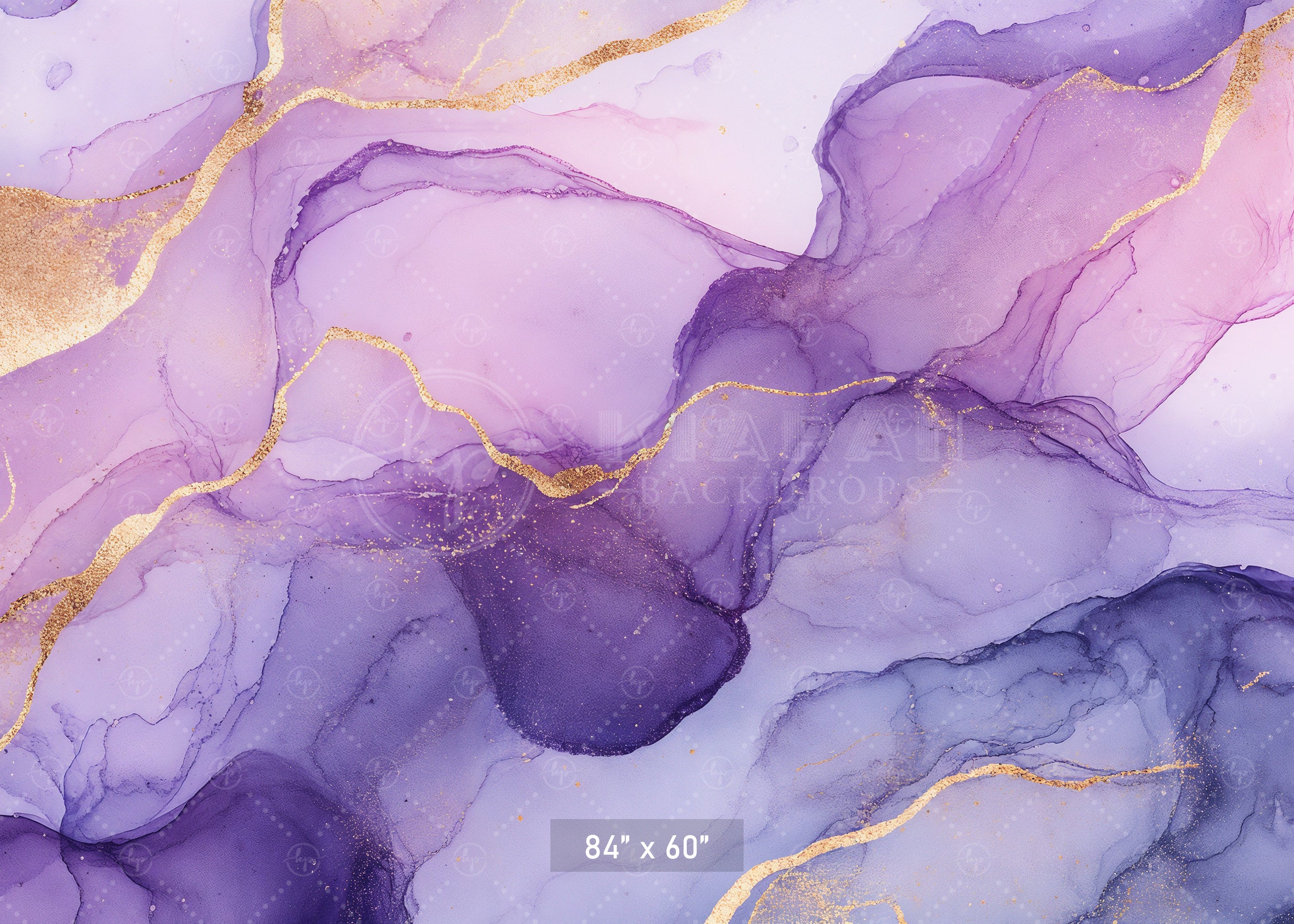 Amethyst & Rose Gold Flow Backdrop