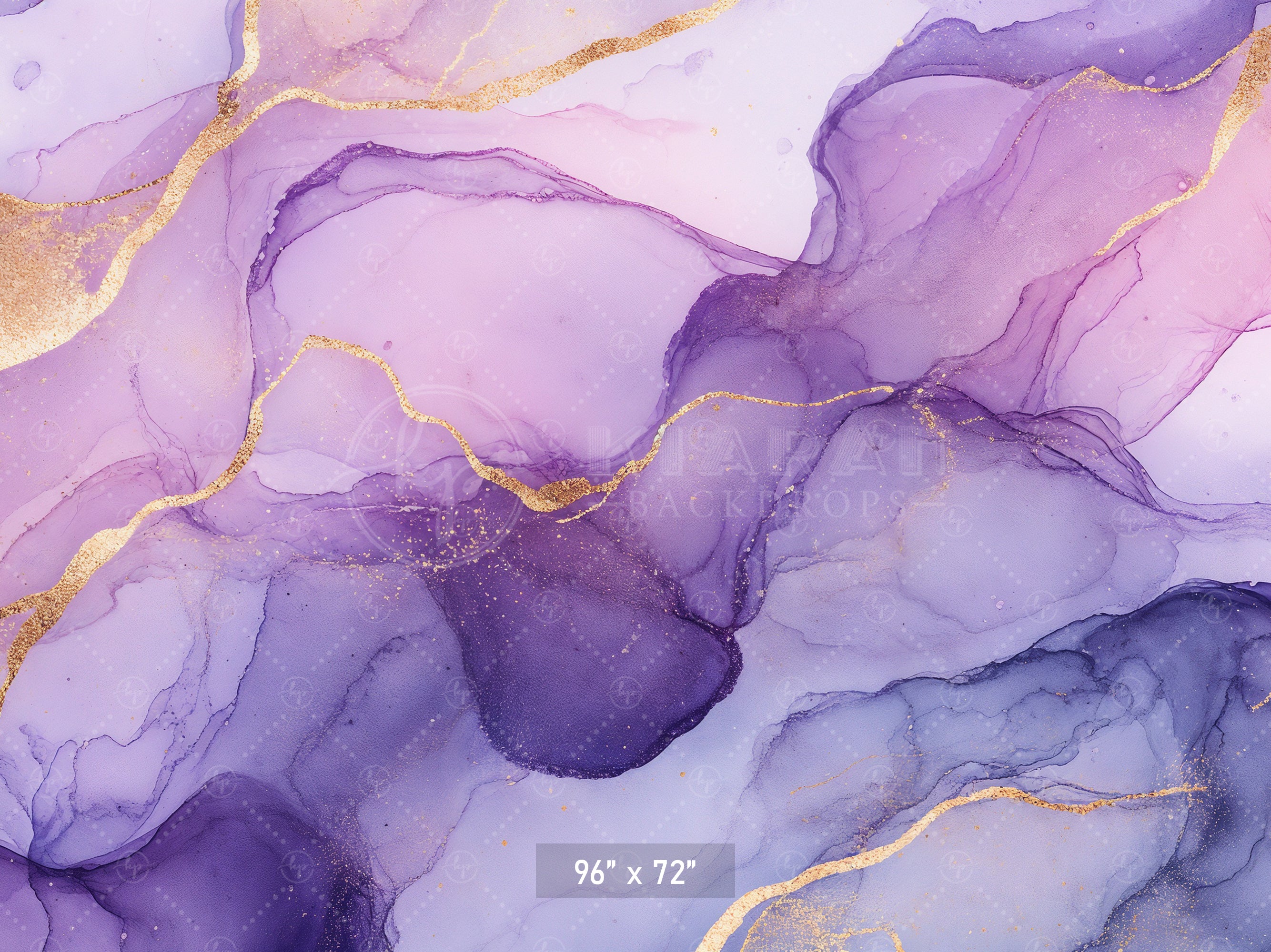 Amethyst & Rose Gold Flow Backdrop