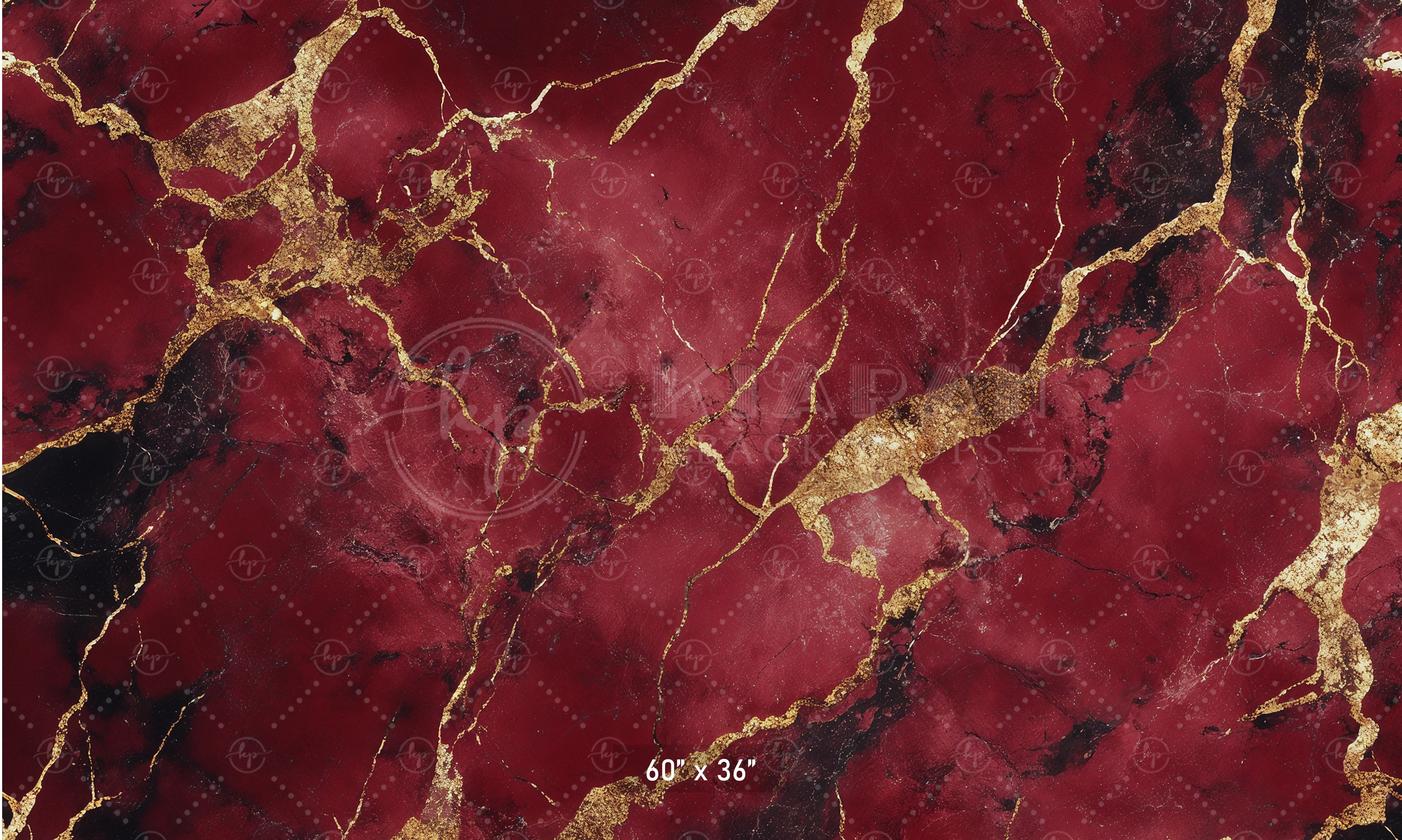 Rich Red & Gold Marble Texture Backdrop