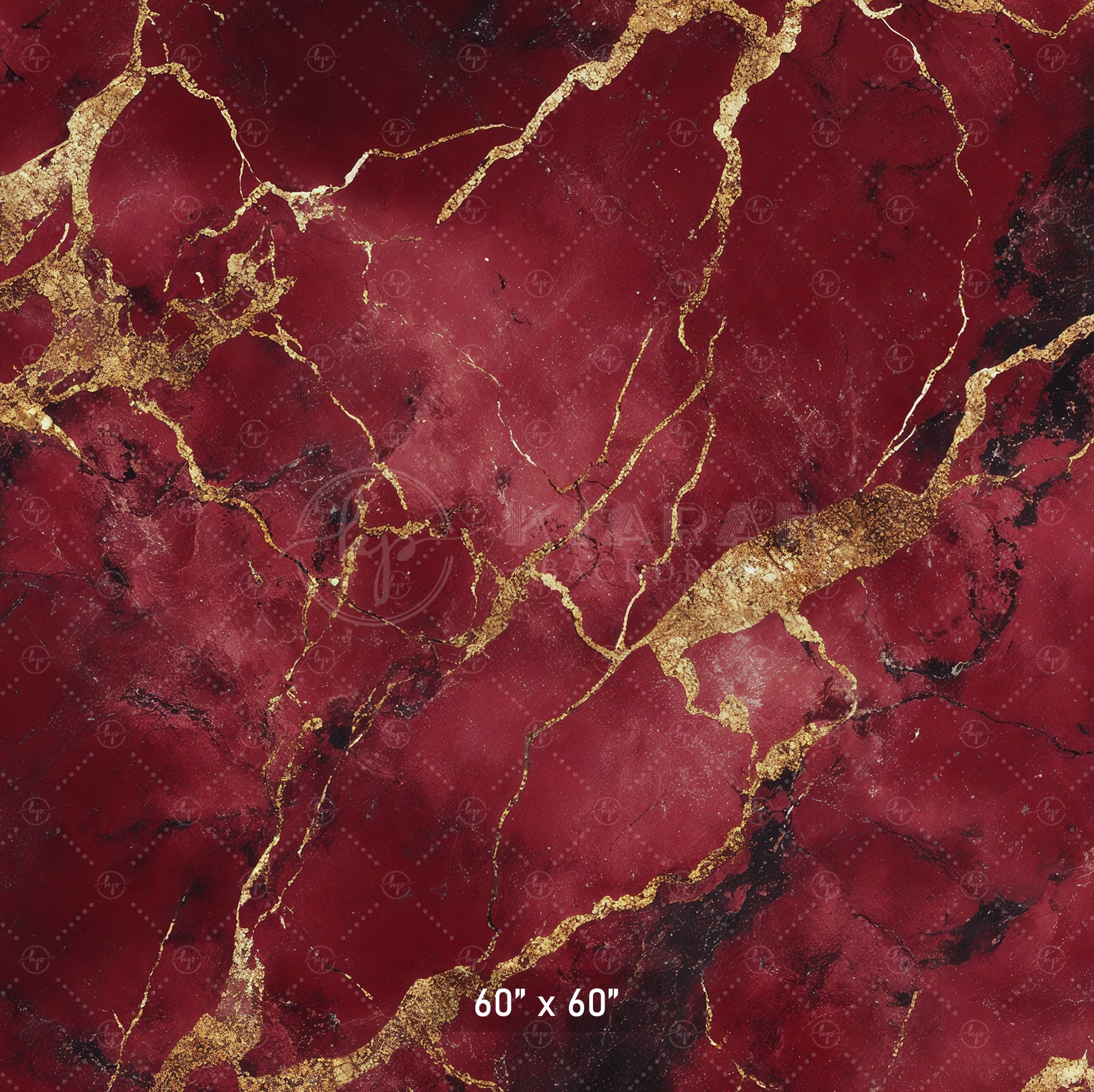 Rich Red & Gold Marble Texture Backdrop