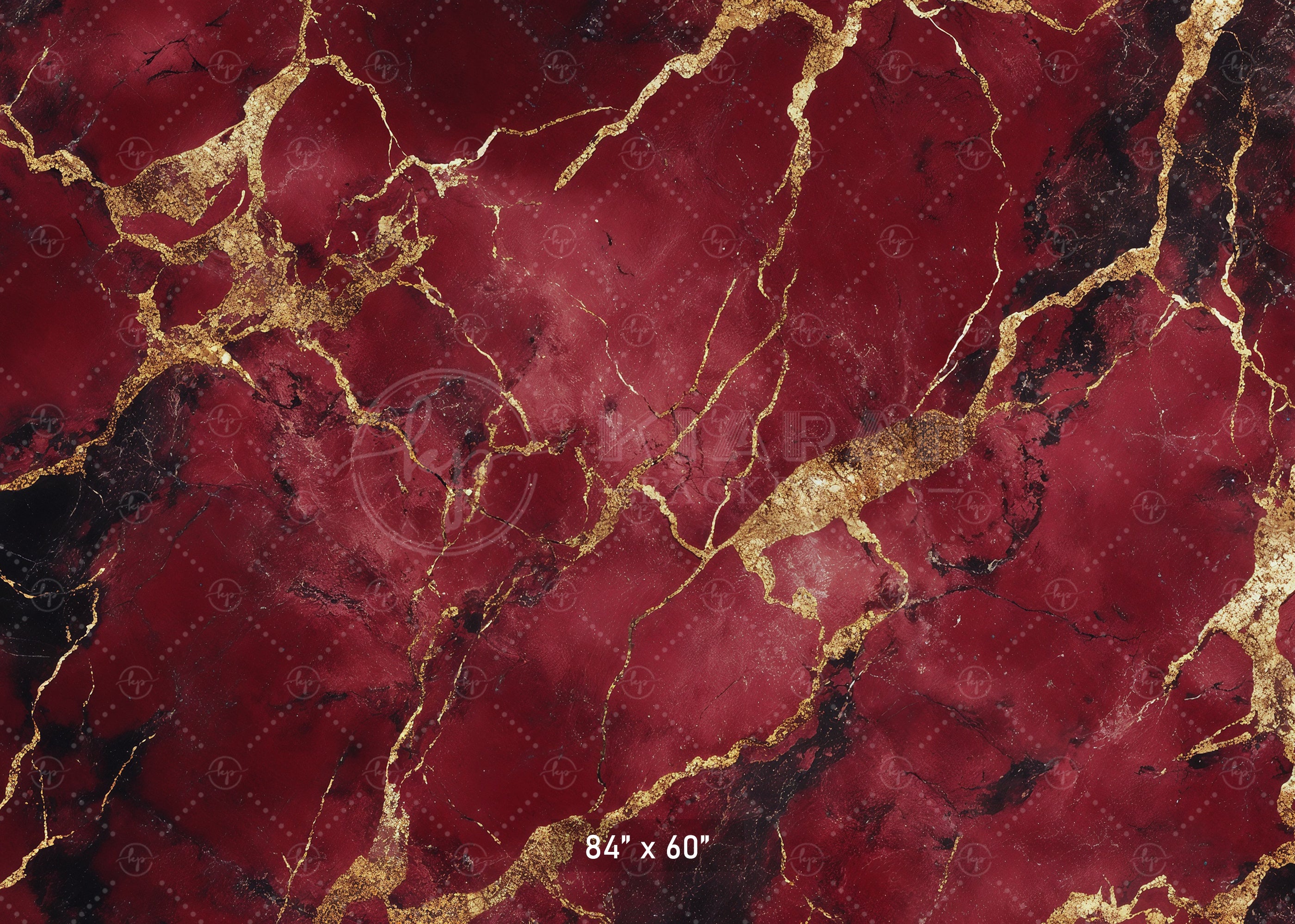 Rich Red & Gold Marble Texture Backdrop