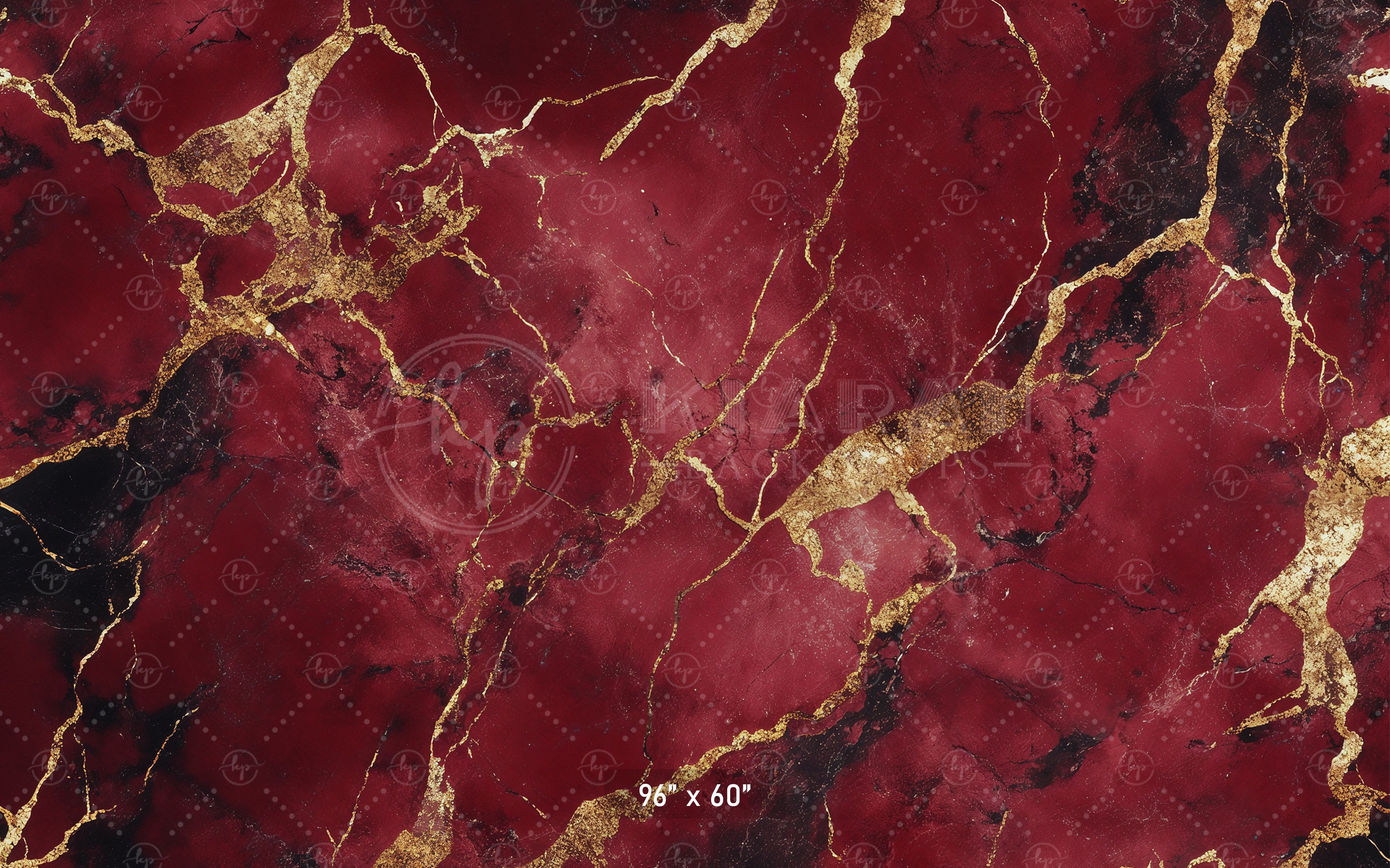 Rich Red & Gold Marble Texture Backdrop