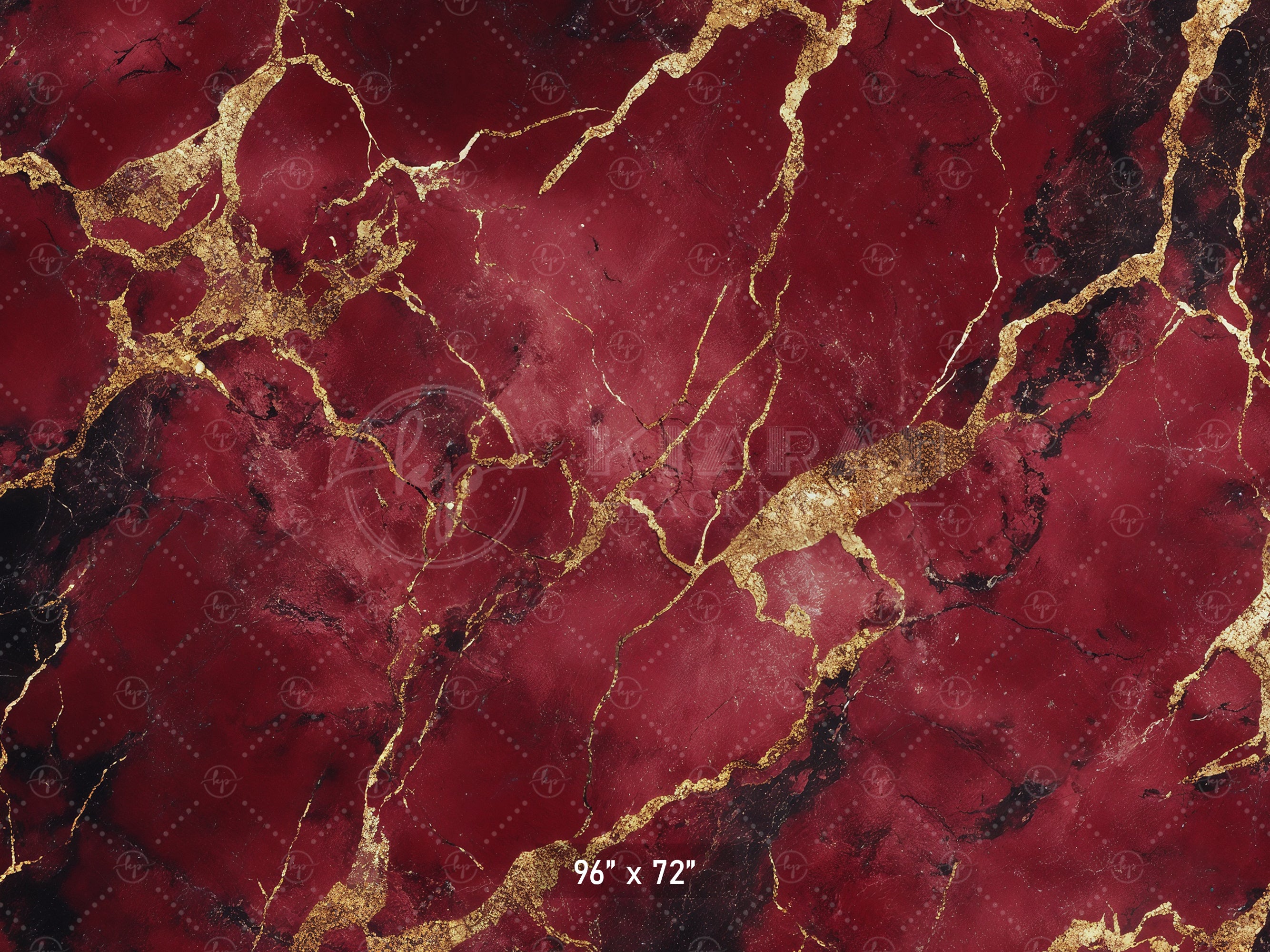 Rich Red & Gold Marble Texture Backdrop
