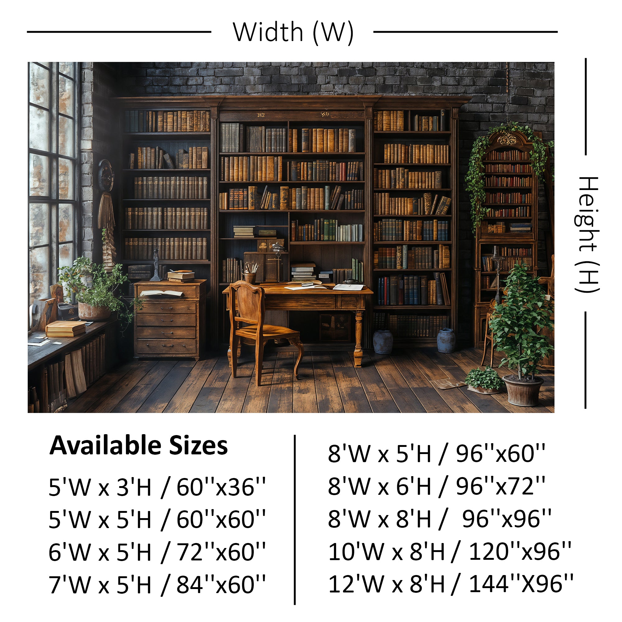 Scholarly Reading Room Backdrop