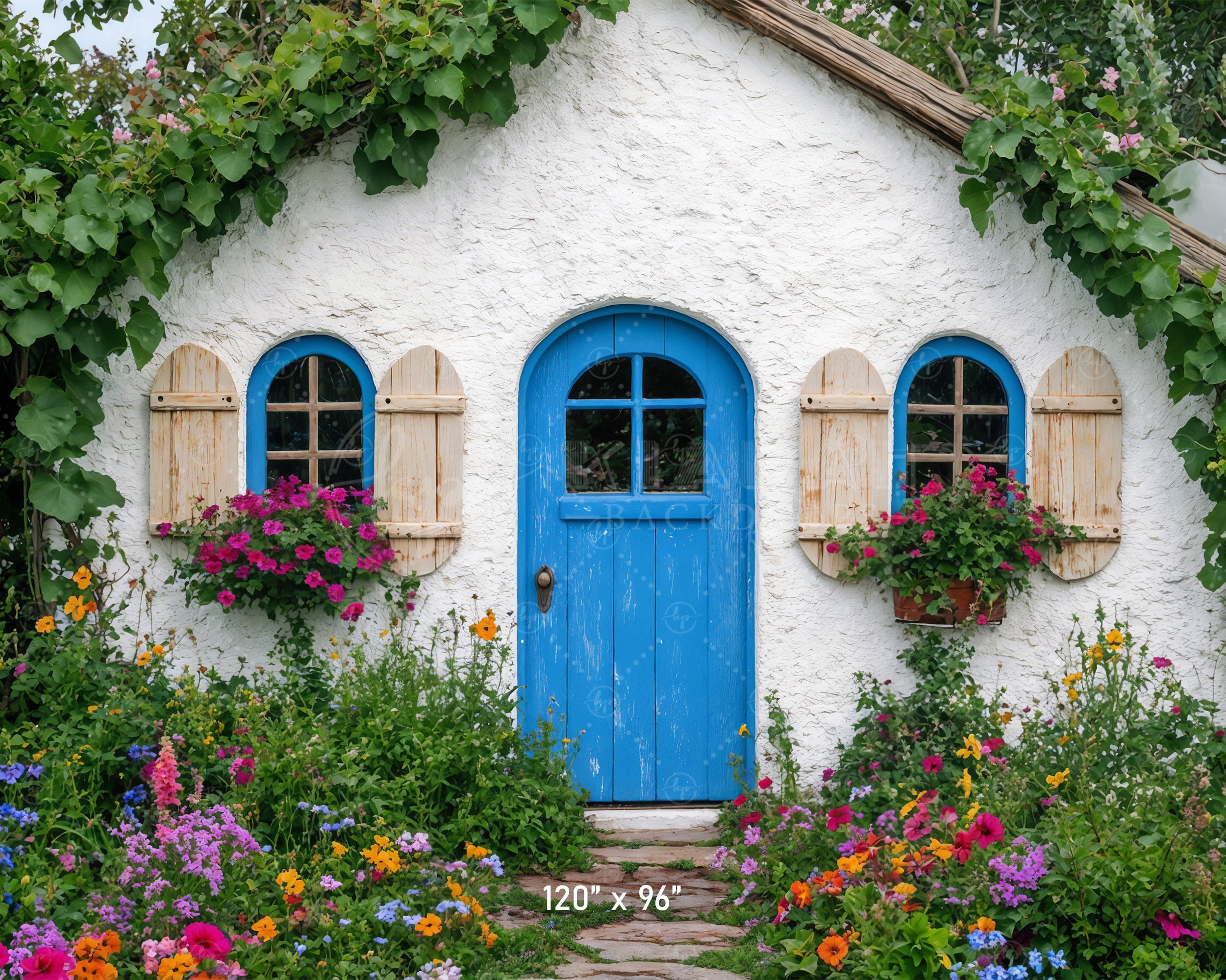Fairytale Cottage Garden Backdrop