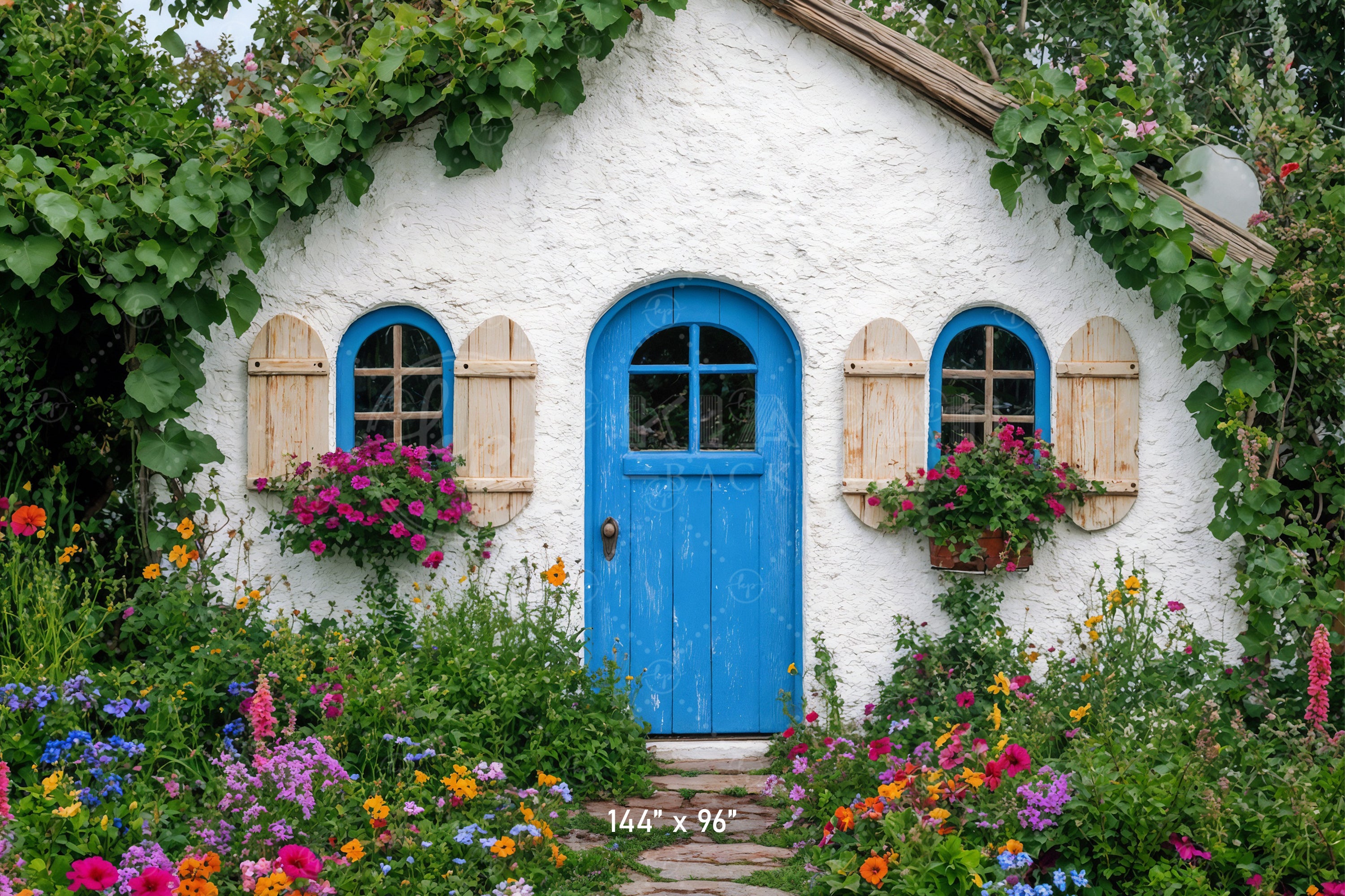 Fairytale Cottage Garden Backdrop