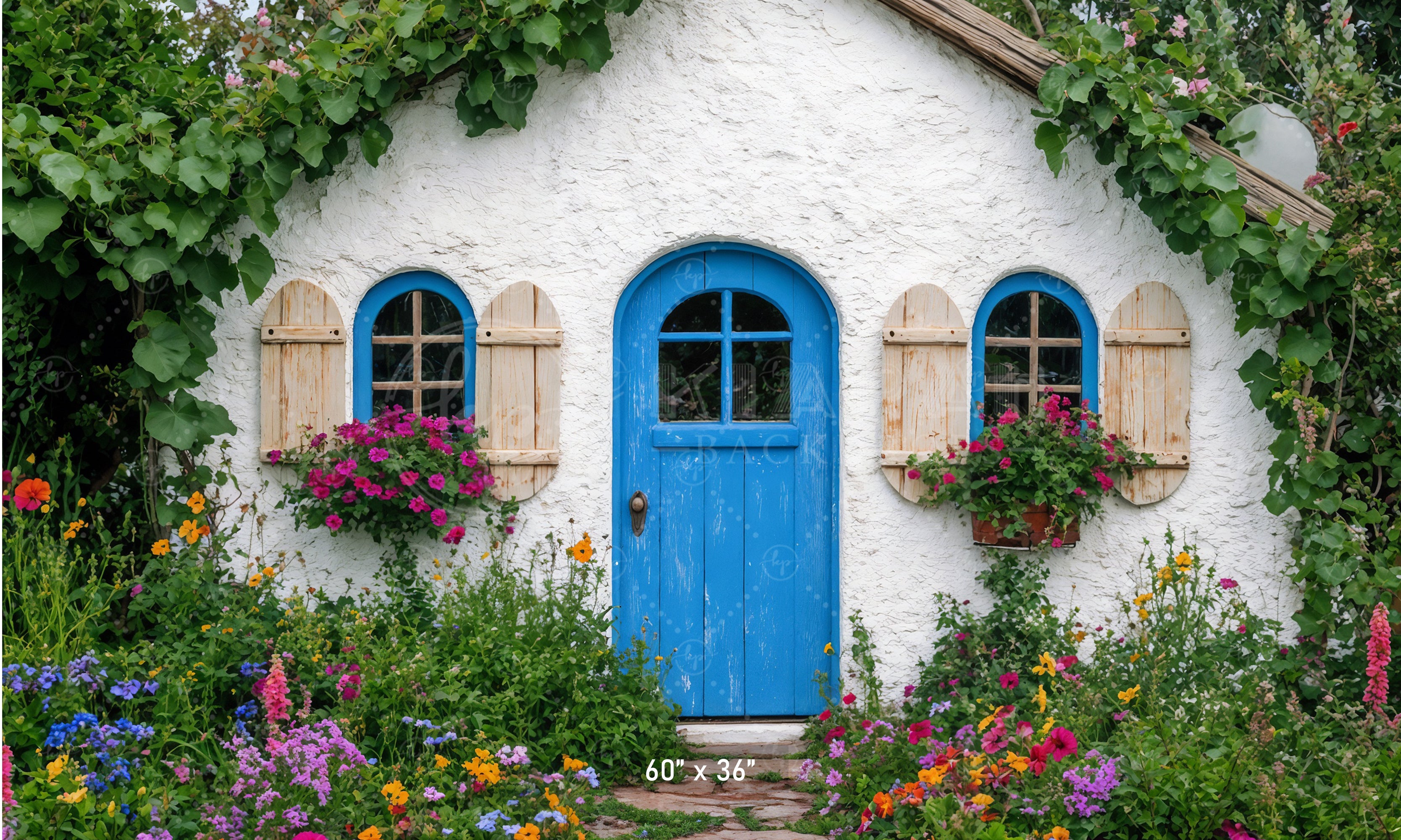 Fairytale Cottage Garden Backdrop