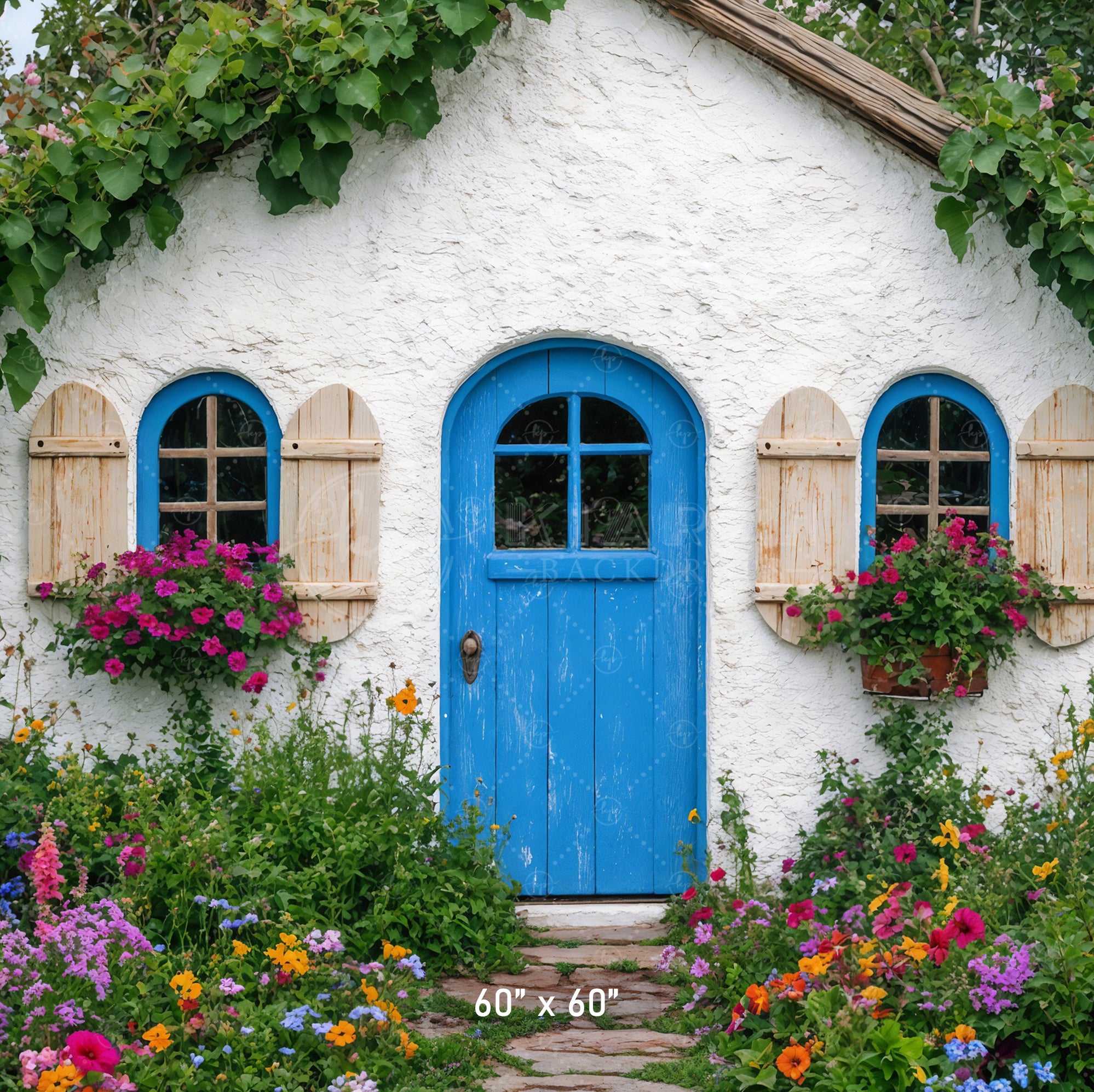 Fairytale Cottage Garden Backdrop