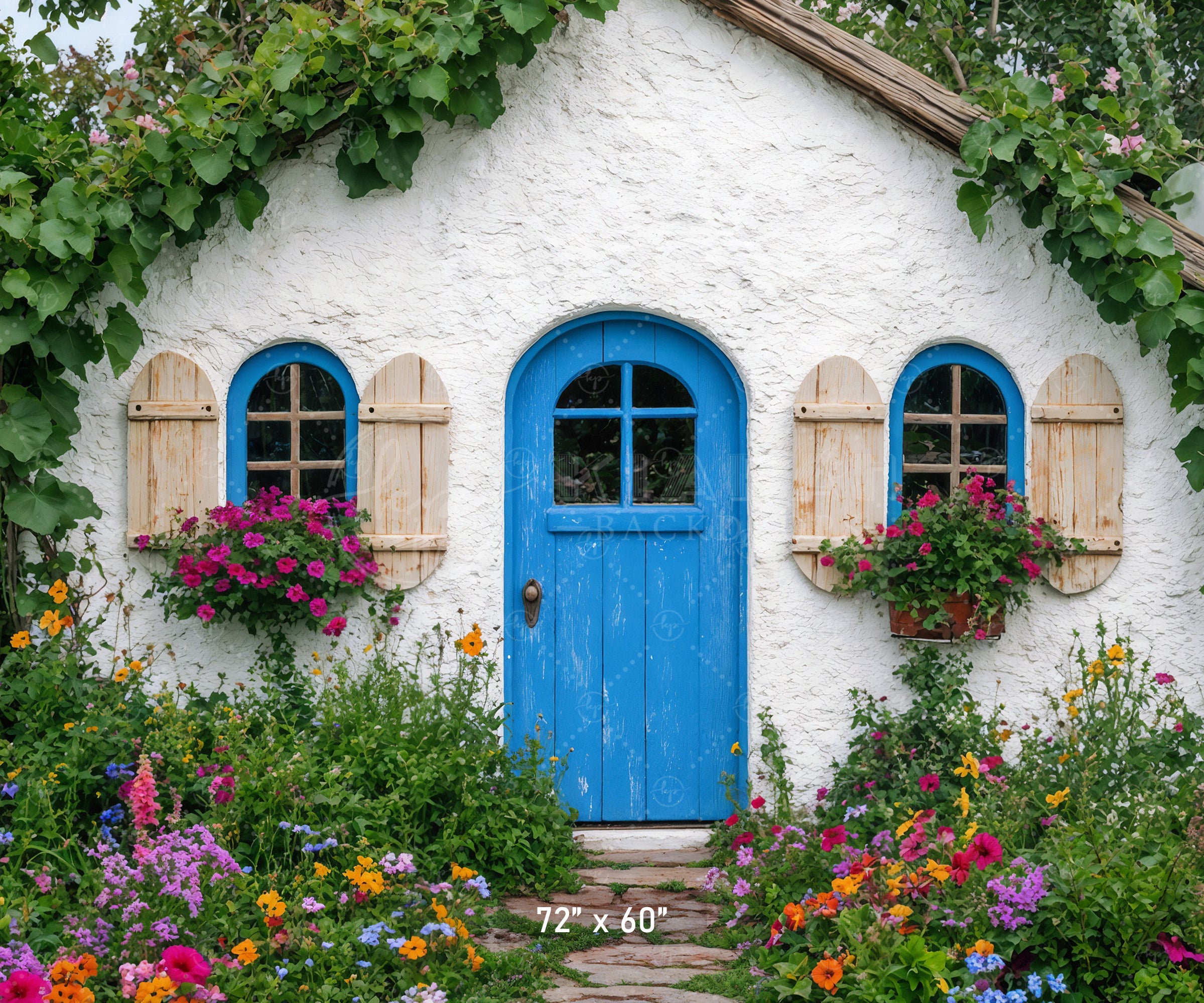 Fairytale Cottage Garden Backdrop