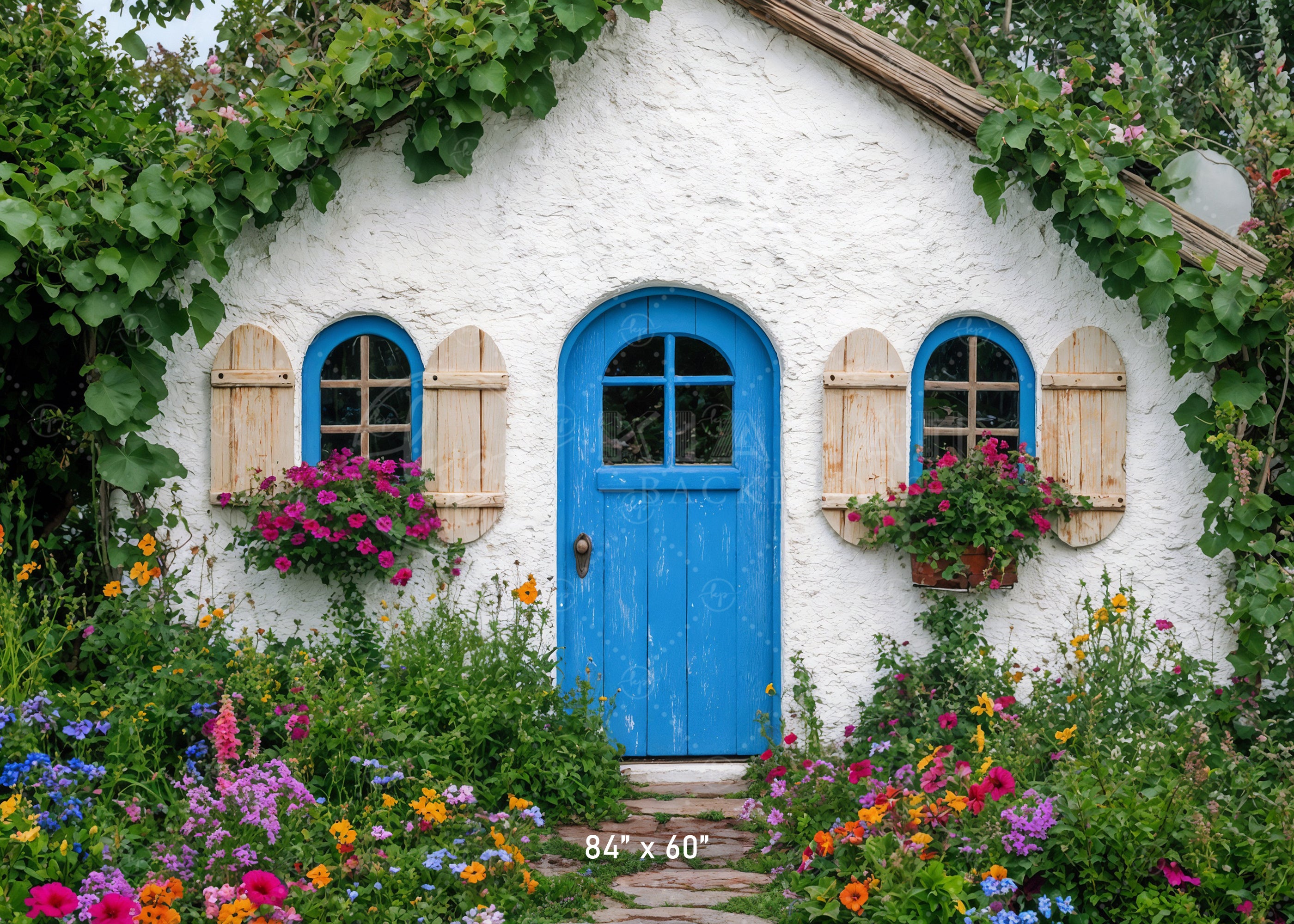Fairytale Cottage Garden Backdrop