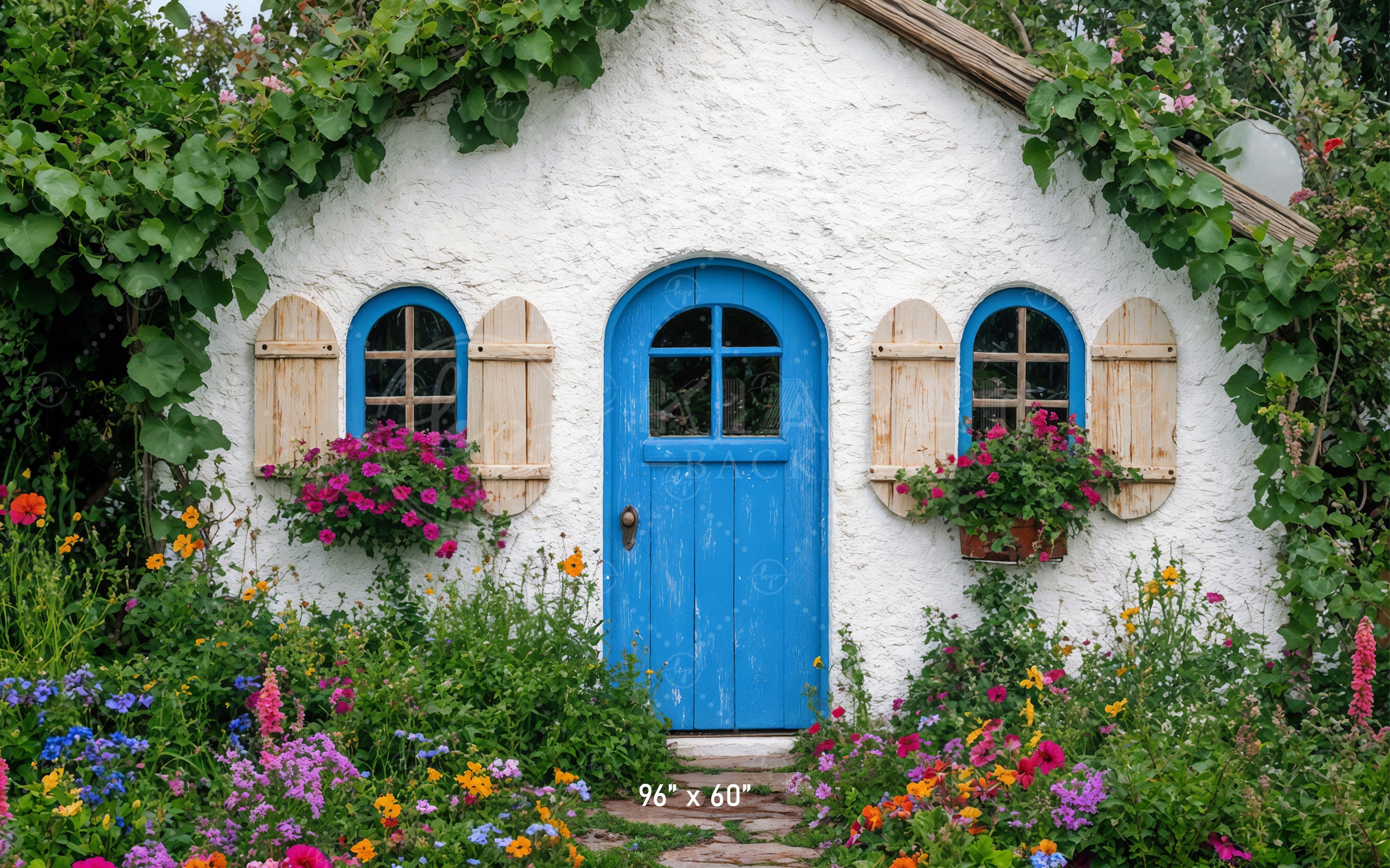 Fairytale Cottage Garden Backdrop