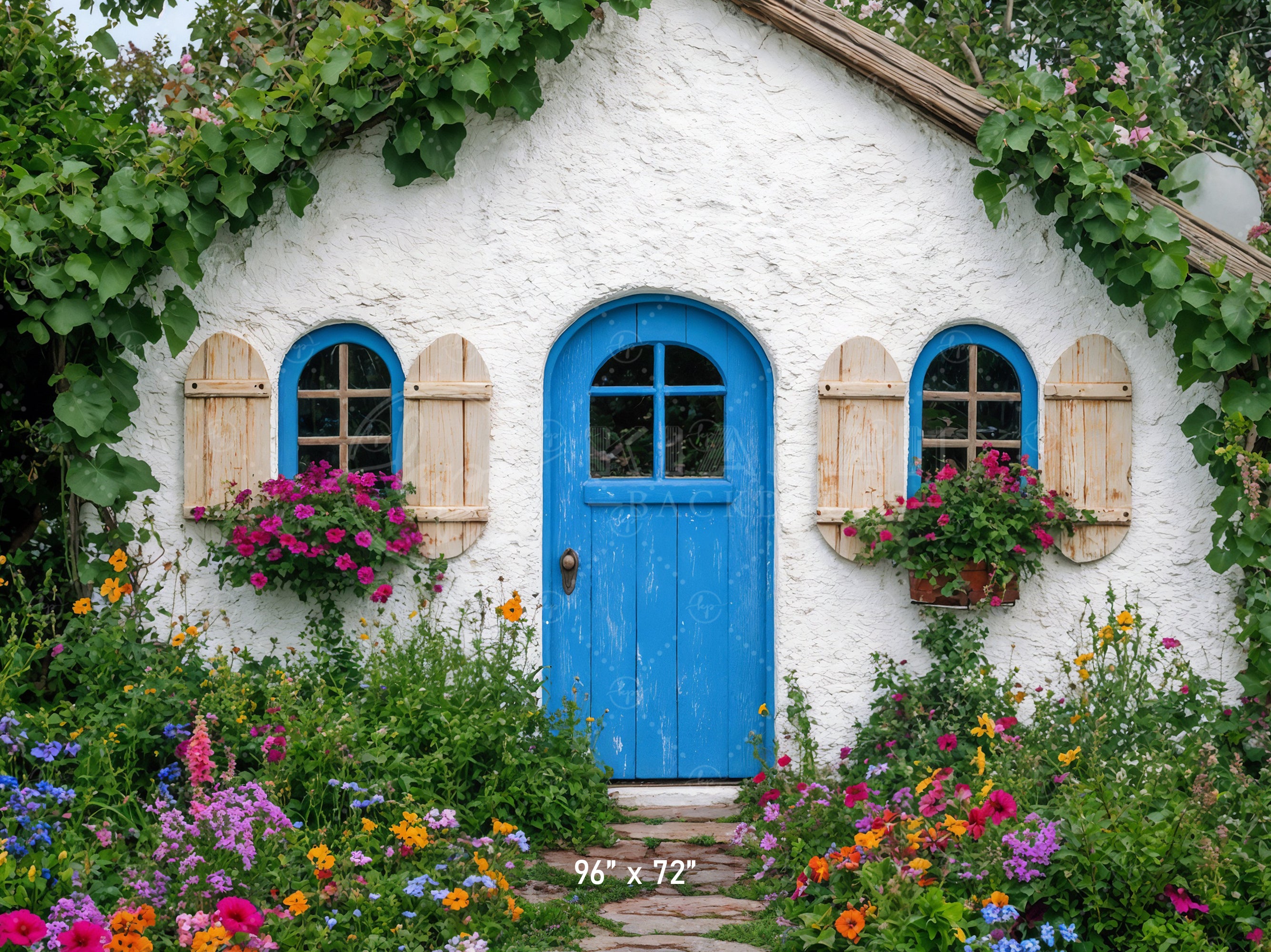 Fairytale Cottage Garden Backdrop