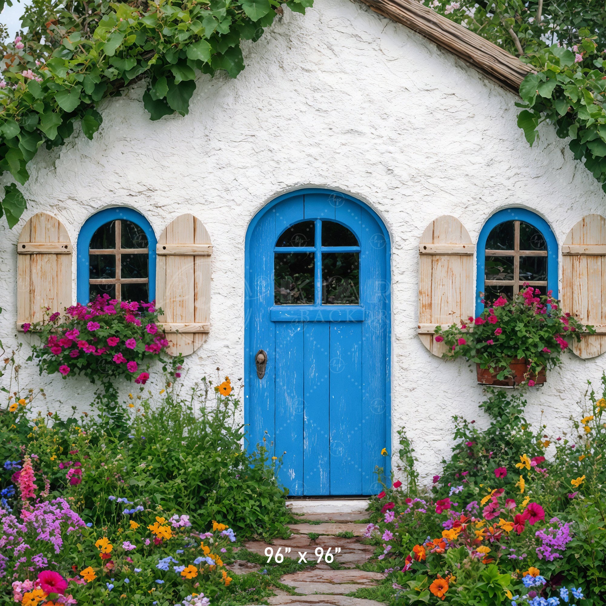 Fairytale Cottage Garden Backdrop