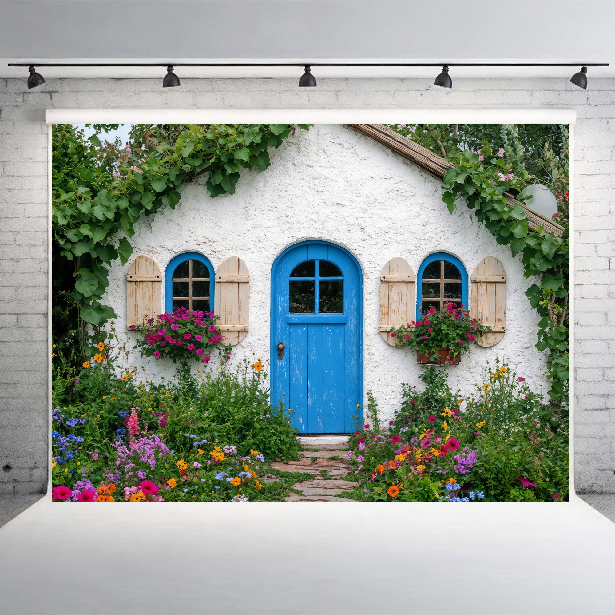Fairytale Cottage Garden Backdrop