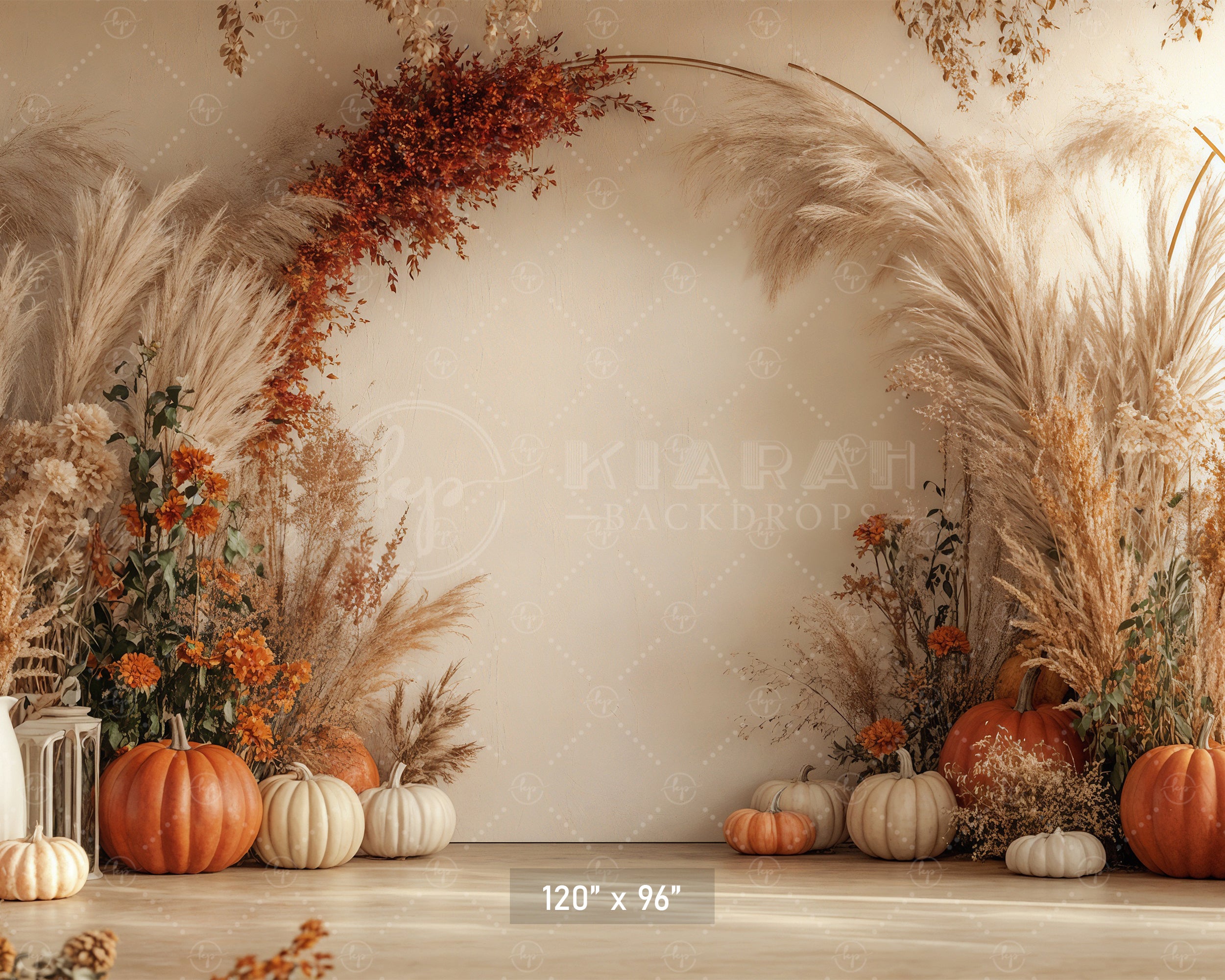 Autumn Pampas Grass Arch Backdrop