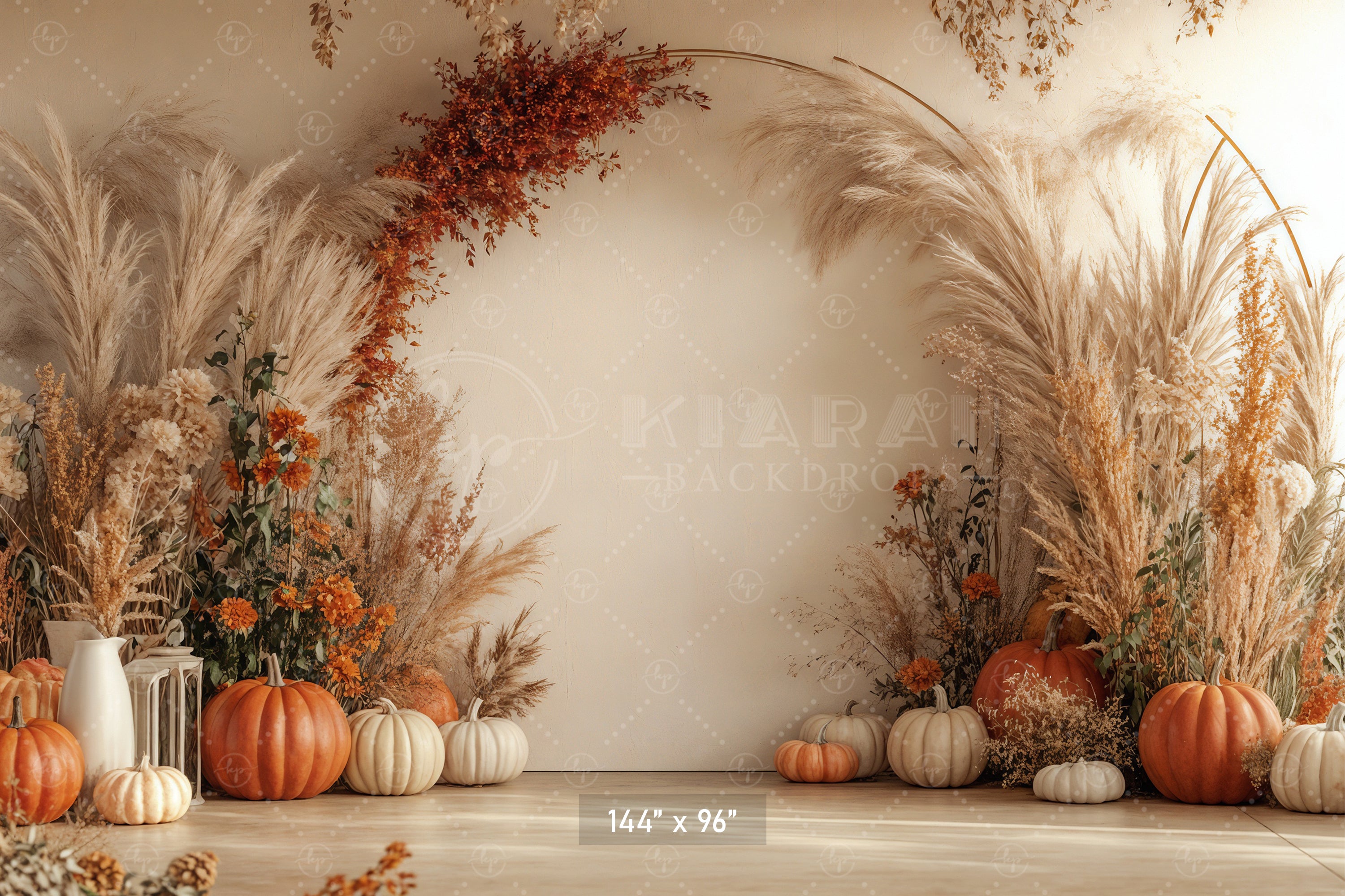 Autumn Pampas Grass Arch Backdrop
