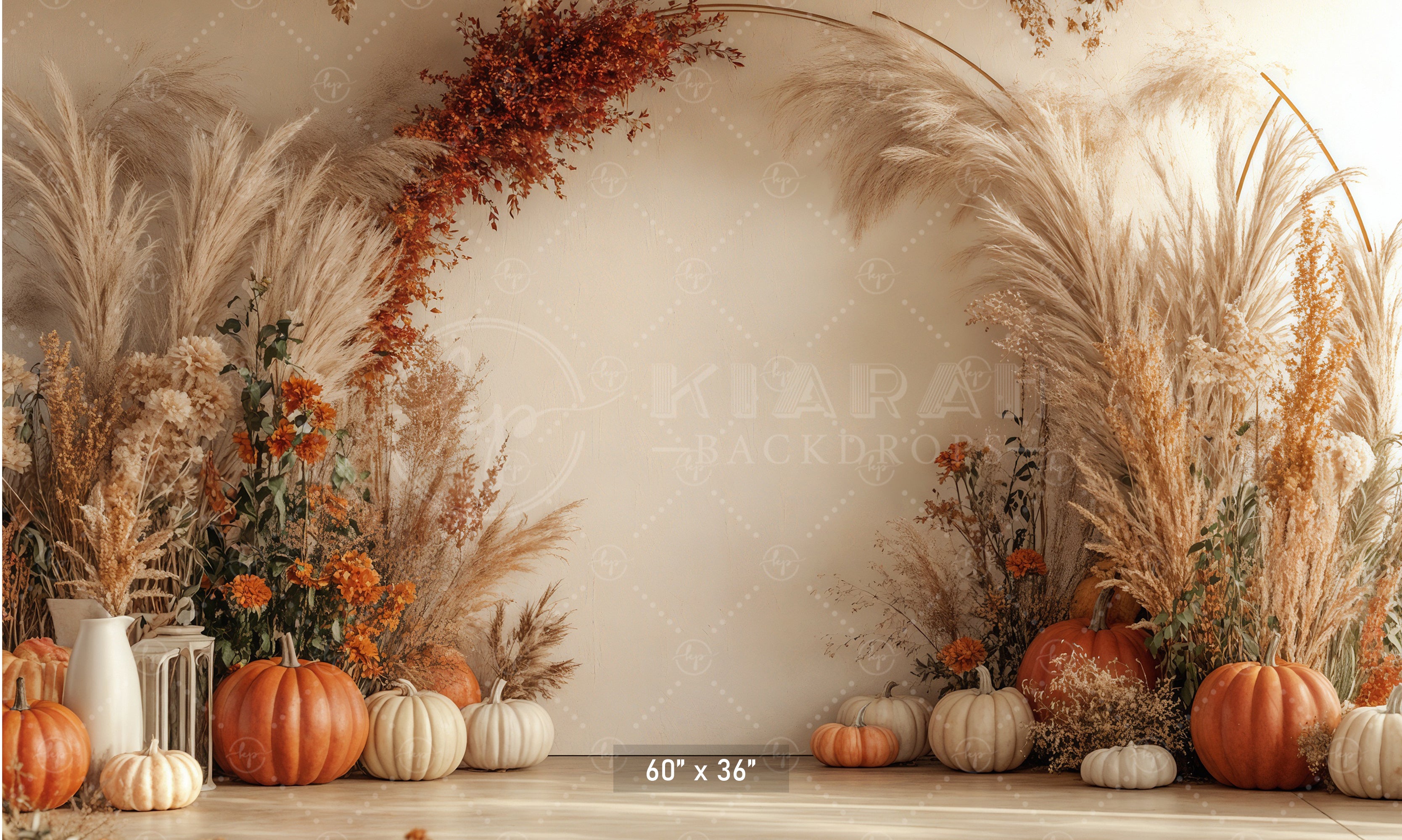 Autumn Pampas Grass Arch Backdrop