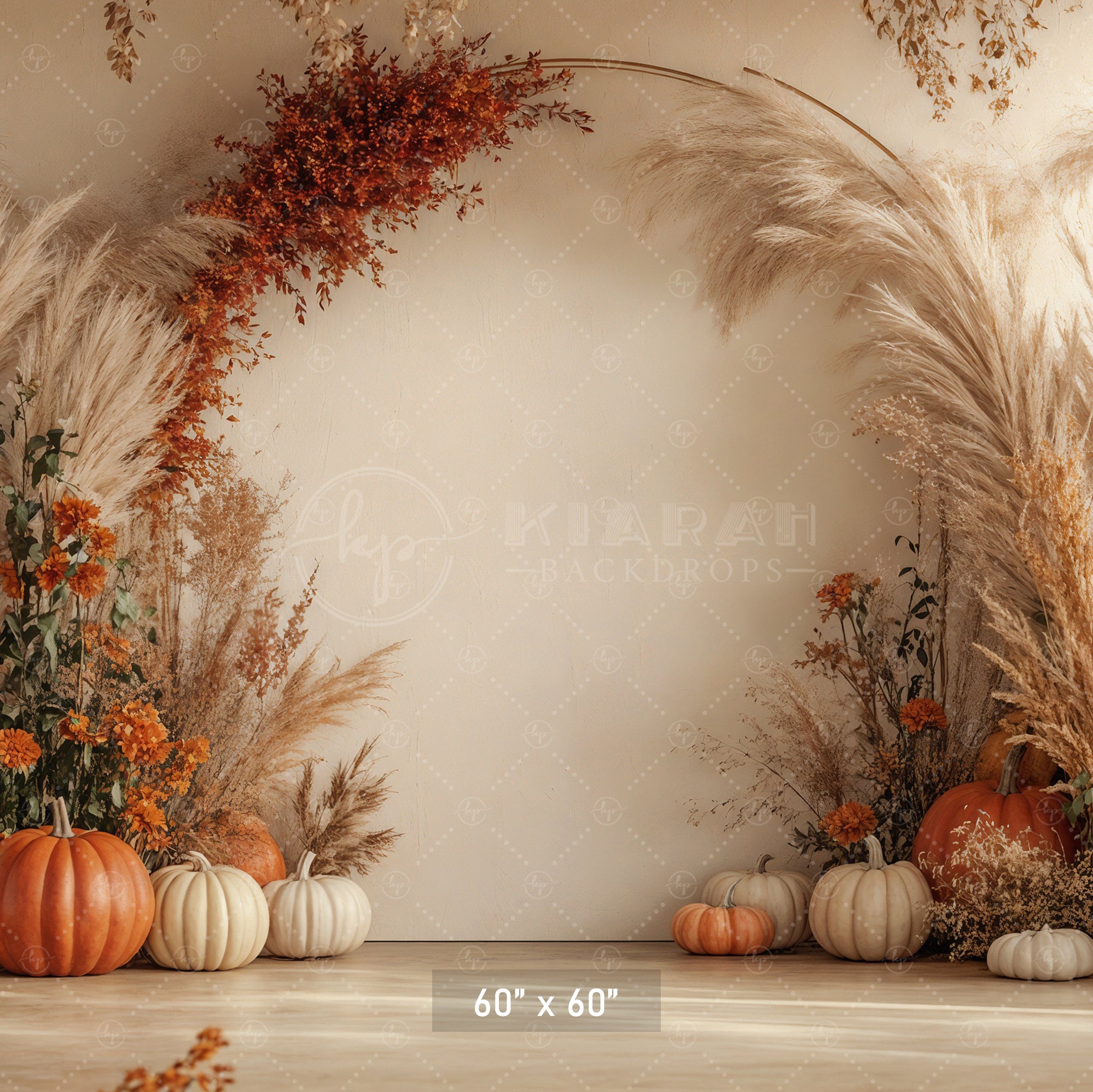 Autumn Pampas Grass Arch Backdrop