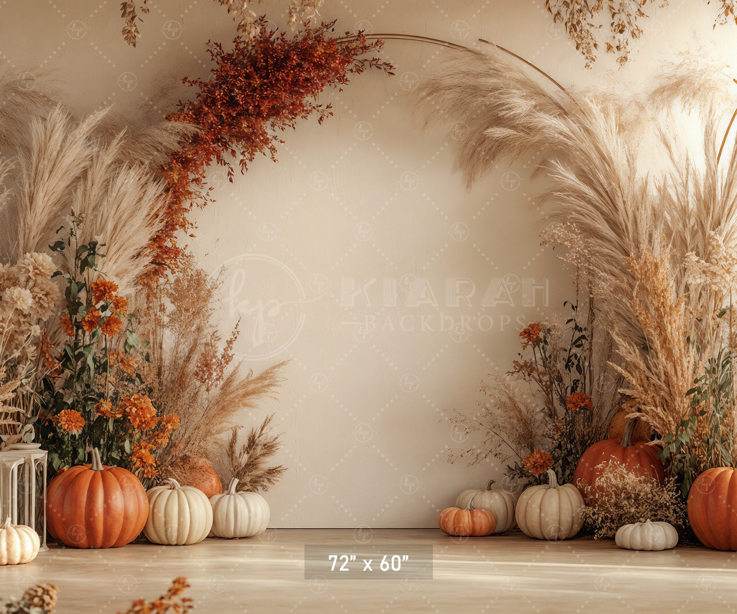 Autumn Pampas Grass Arch Backdrop