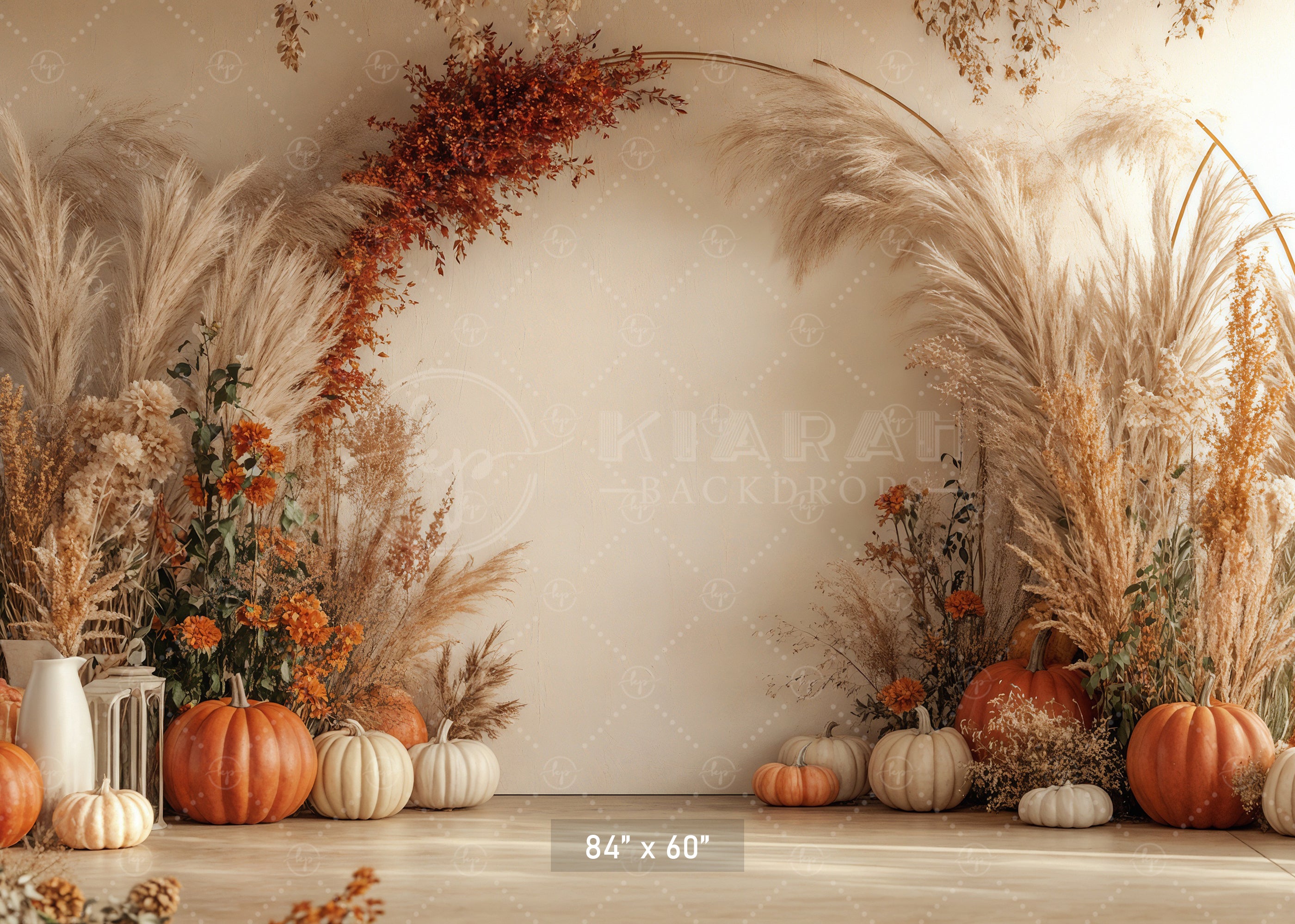 Autumn Pampas Grass Arch Backdrop