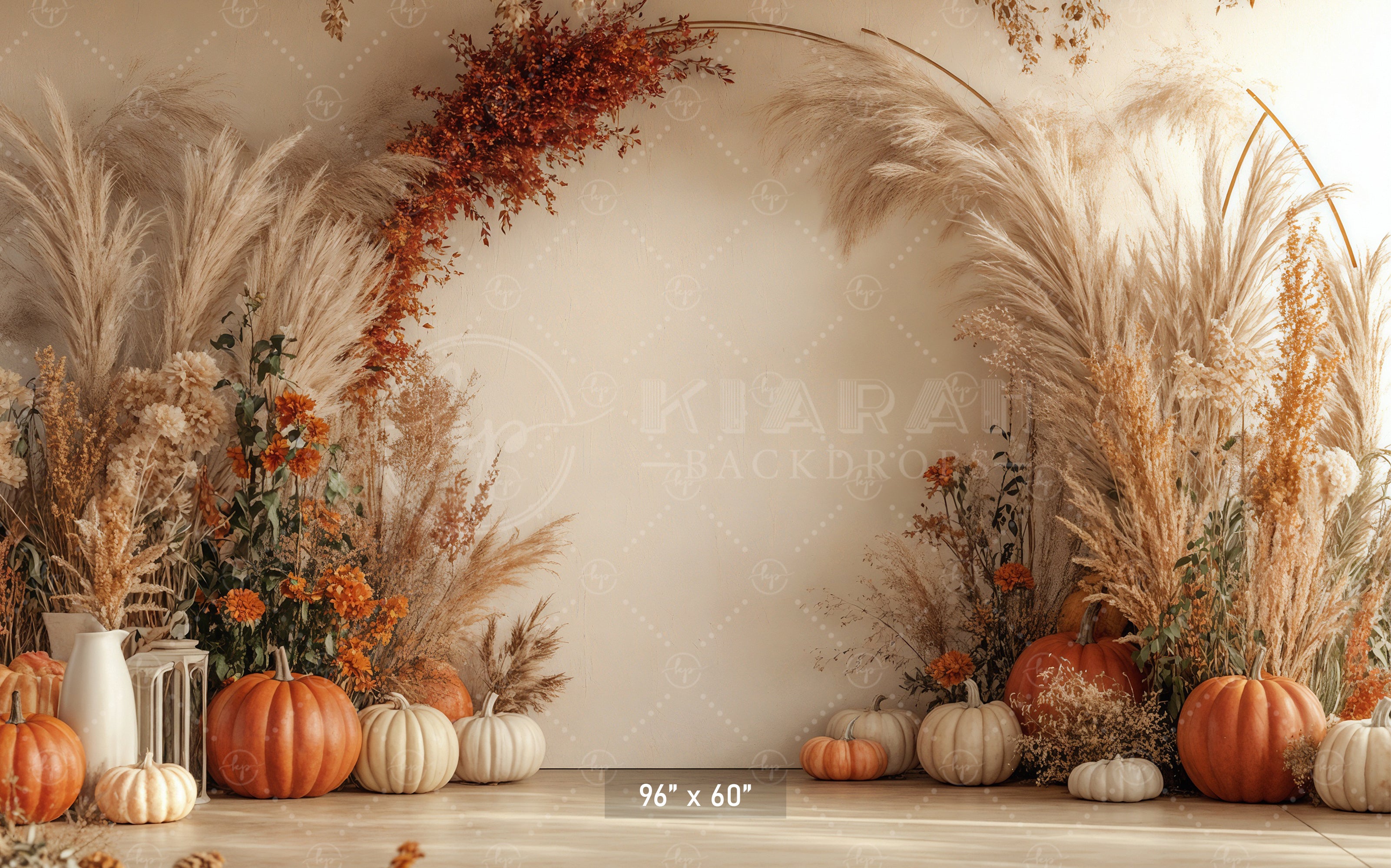 Autumn Pampas Grass Arch Backdrop