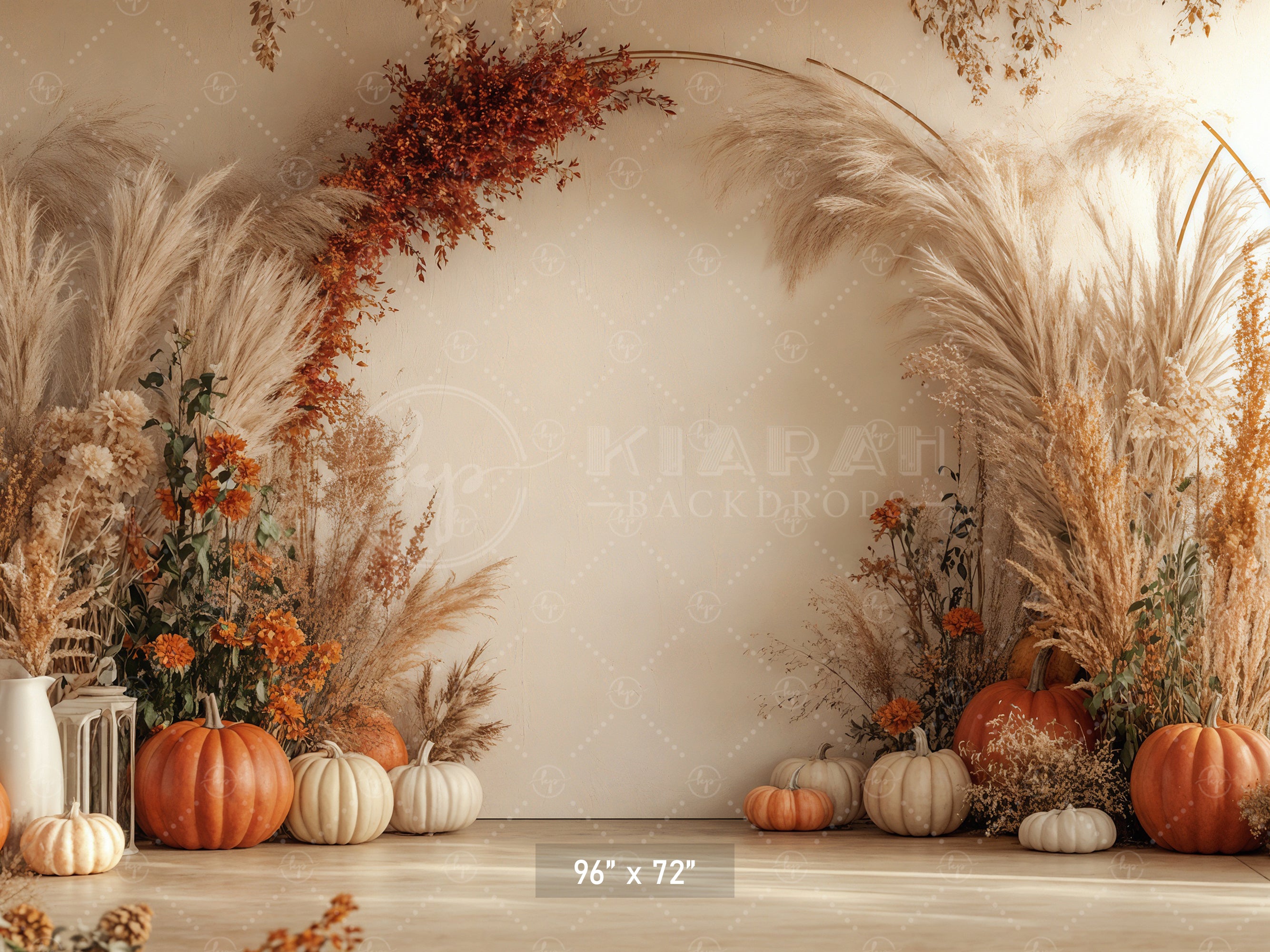 Autumn Pampas Grass Arch Backdrop