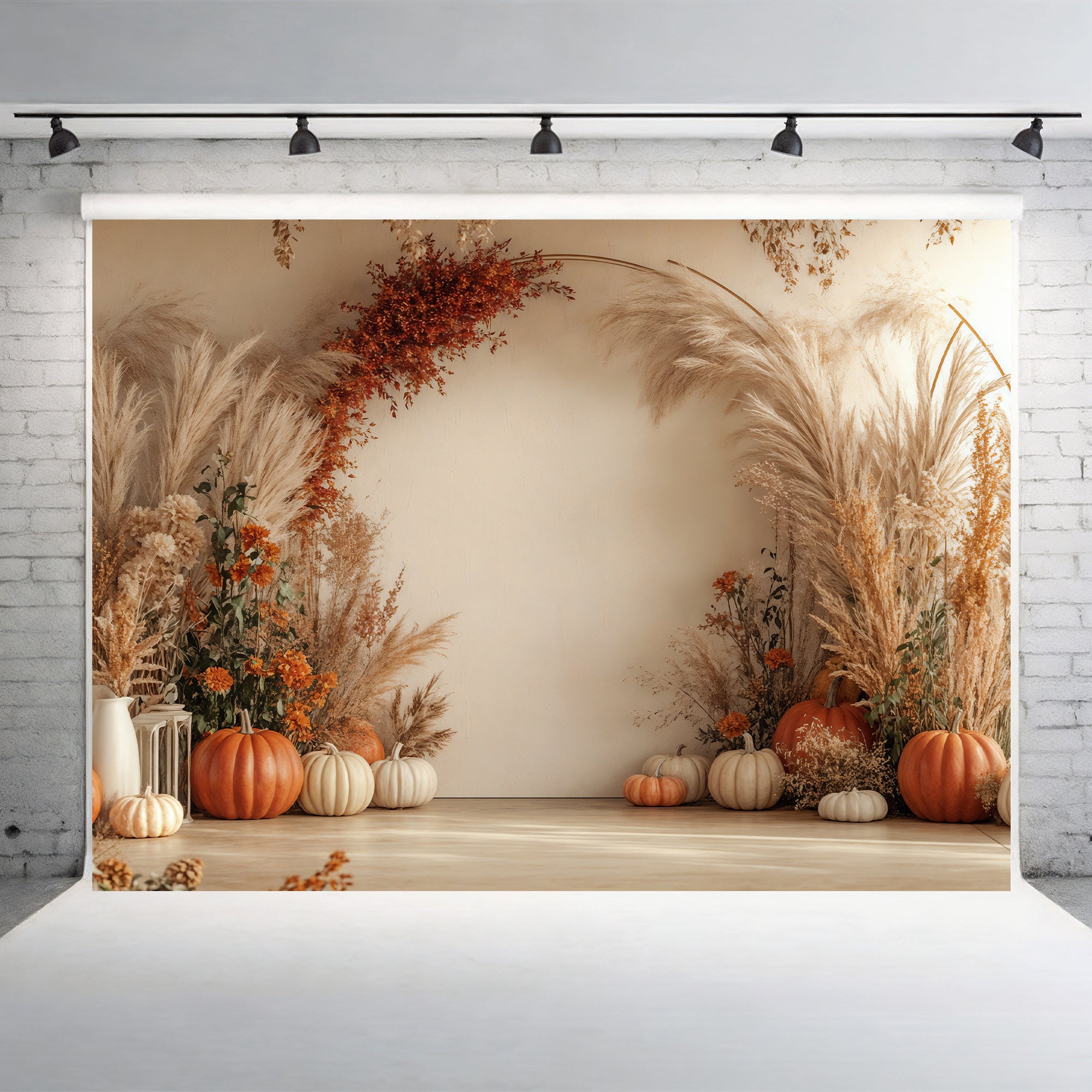 Autumn Pampas Grass Arch Backdrop