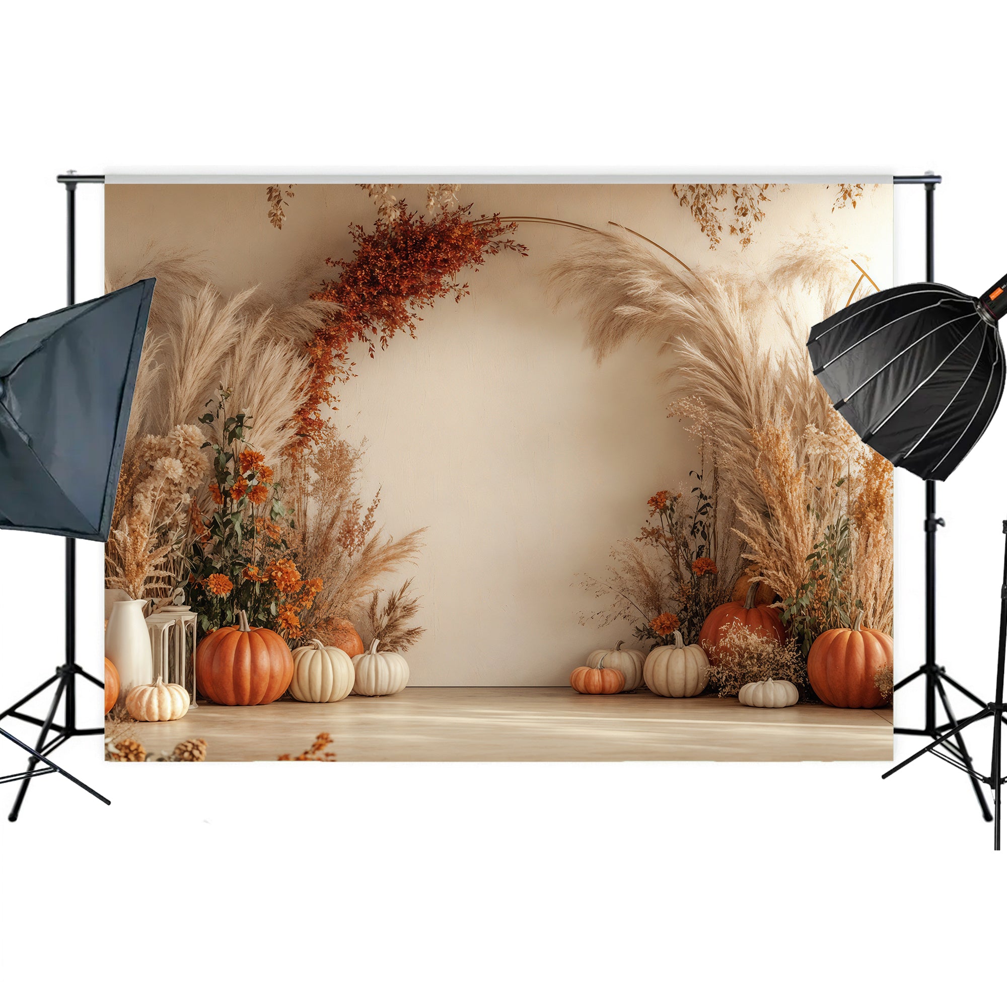 Autumn Pampas Grass Arch Backdrop