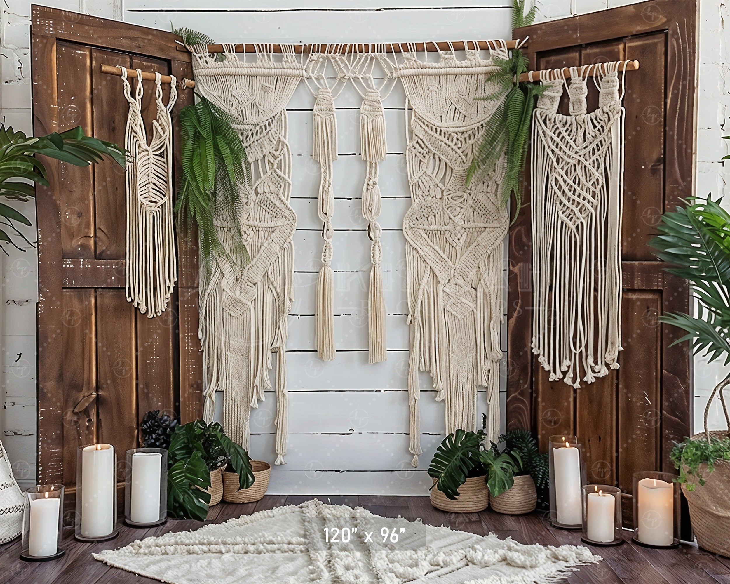 Boho Macrame Haven Backdrop