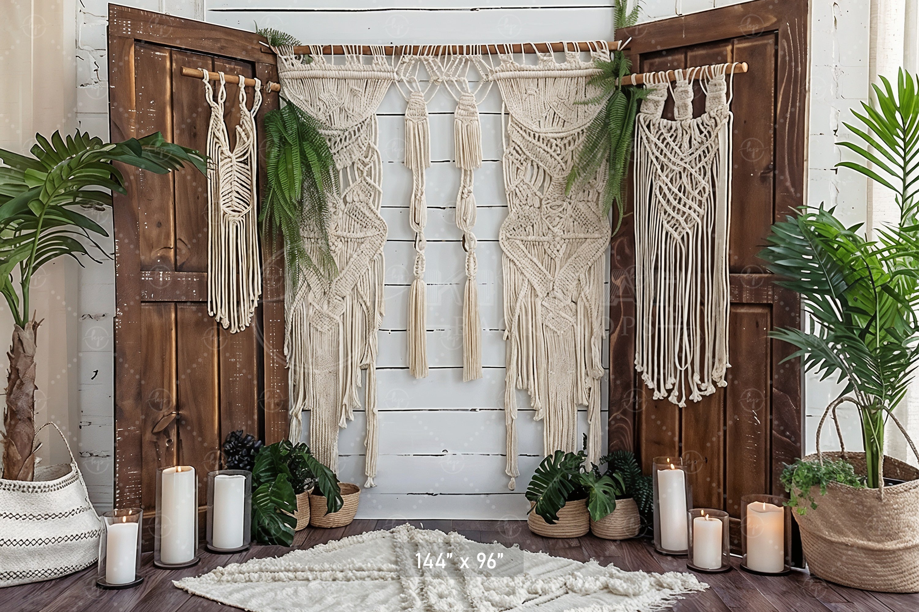 Boho Macrame Haven Backdrop