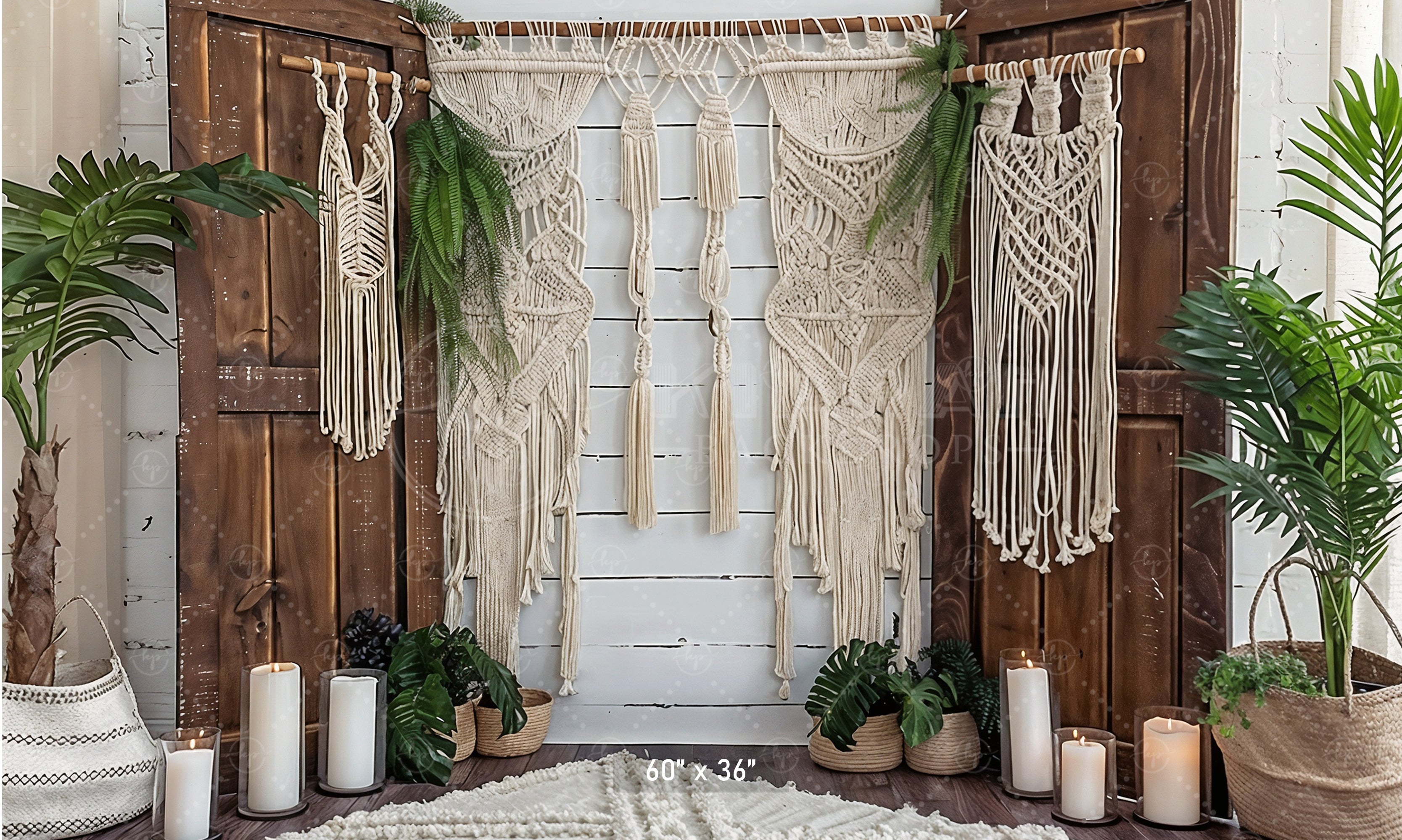 Boho Macrame Haven Backdrop