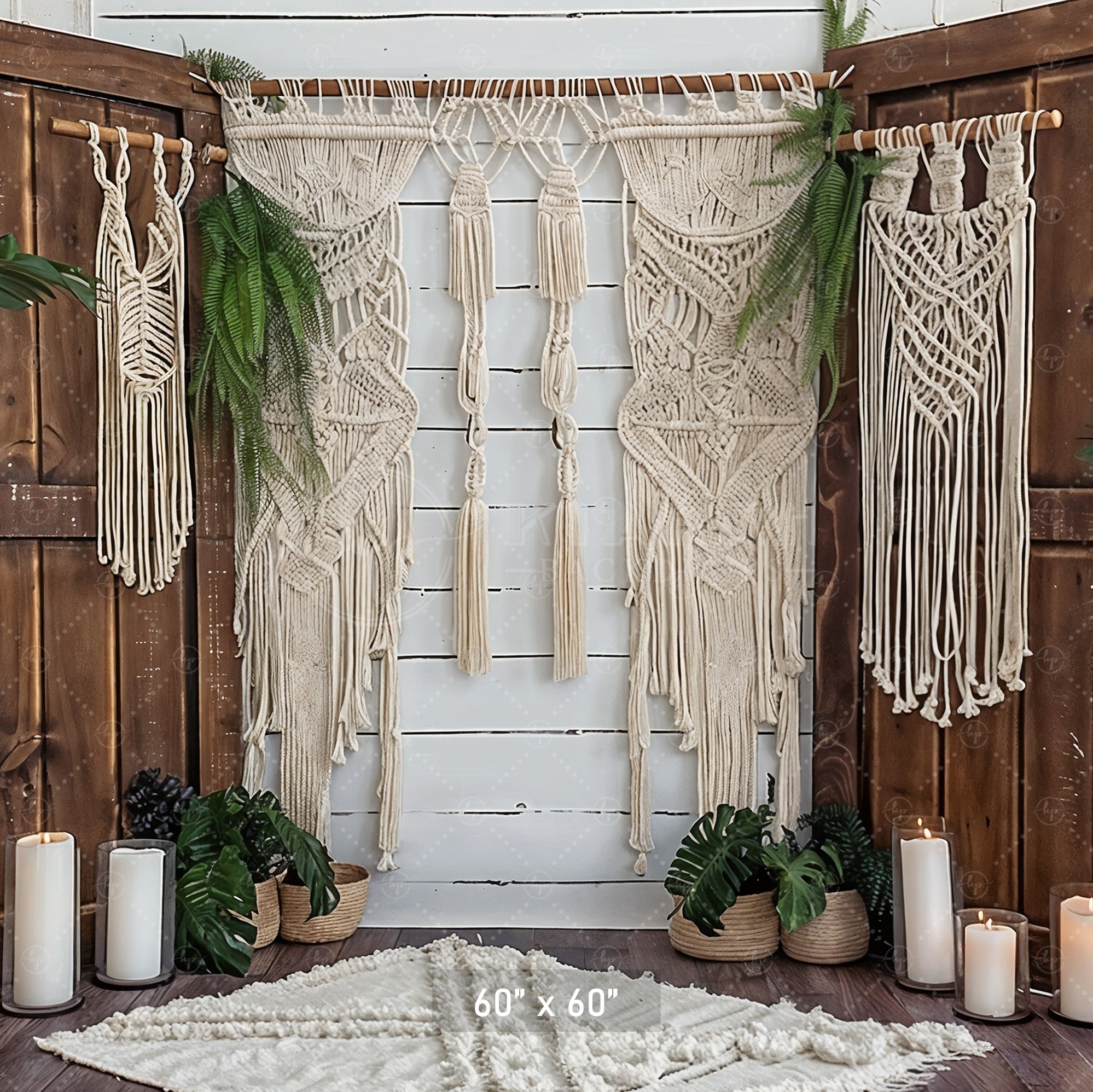 Boho Macrame Haven Backdrop